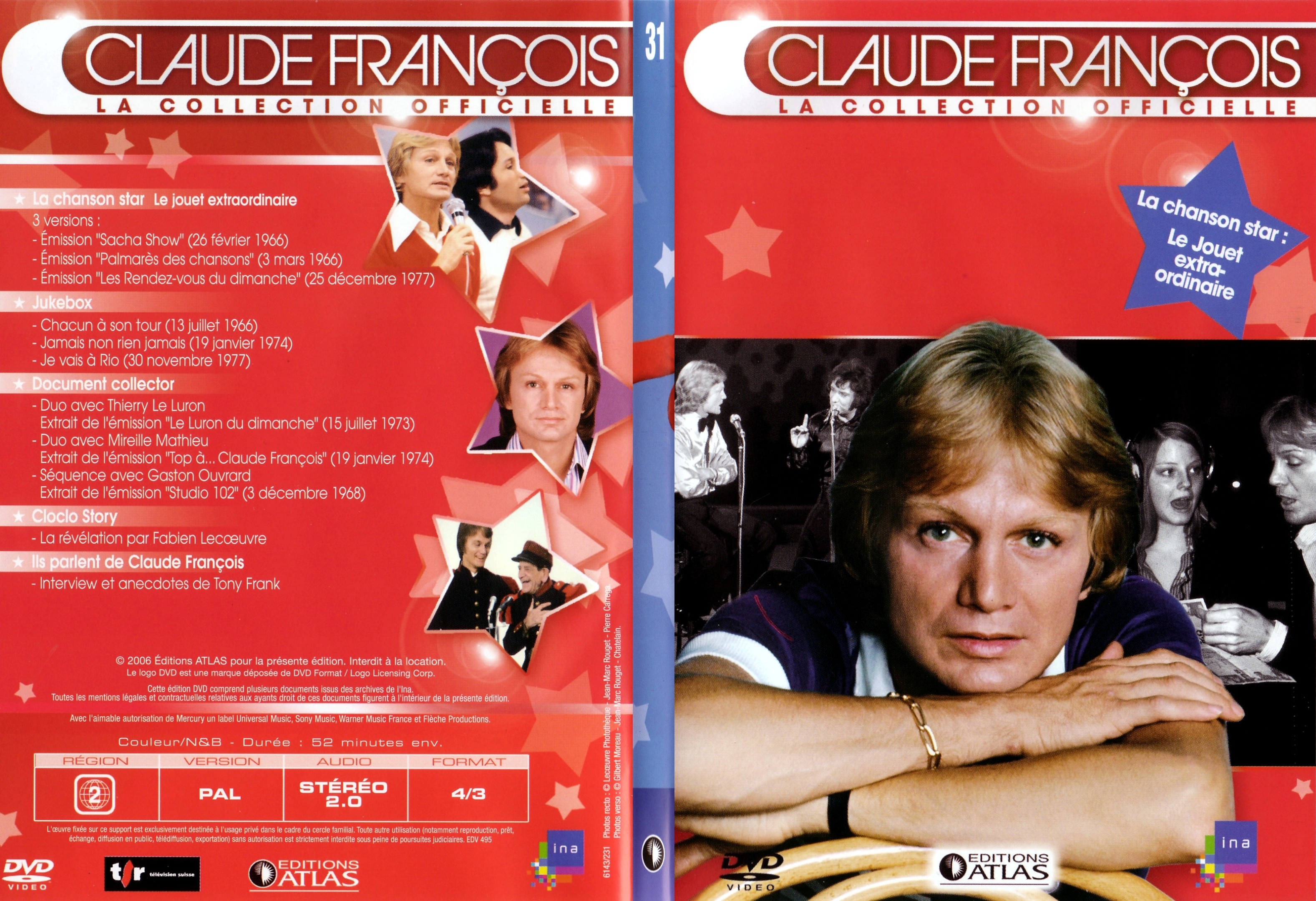 Jaquette DVD Claude francois le collection officielle vol 31 - SLIM