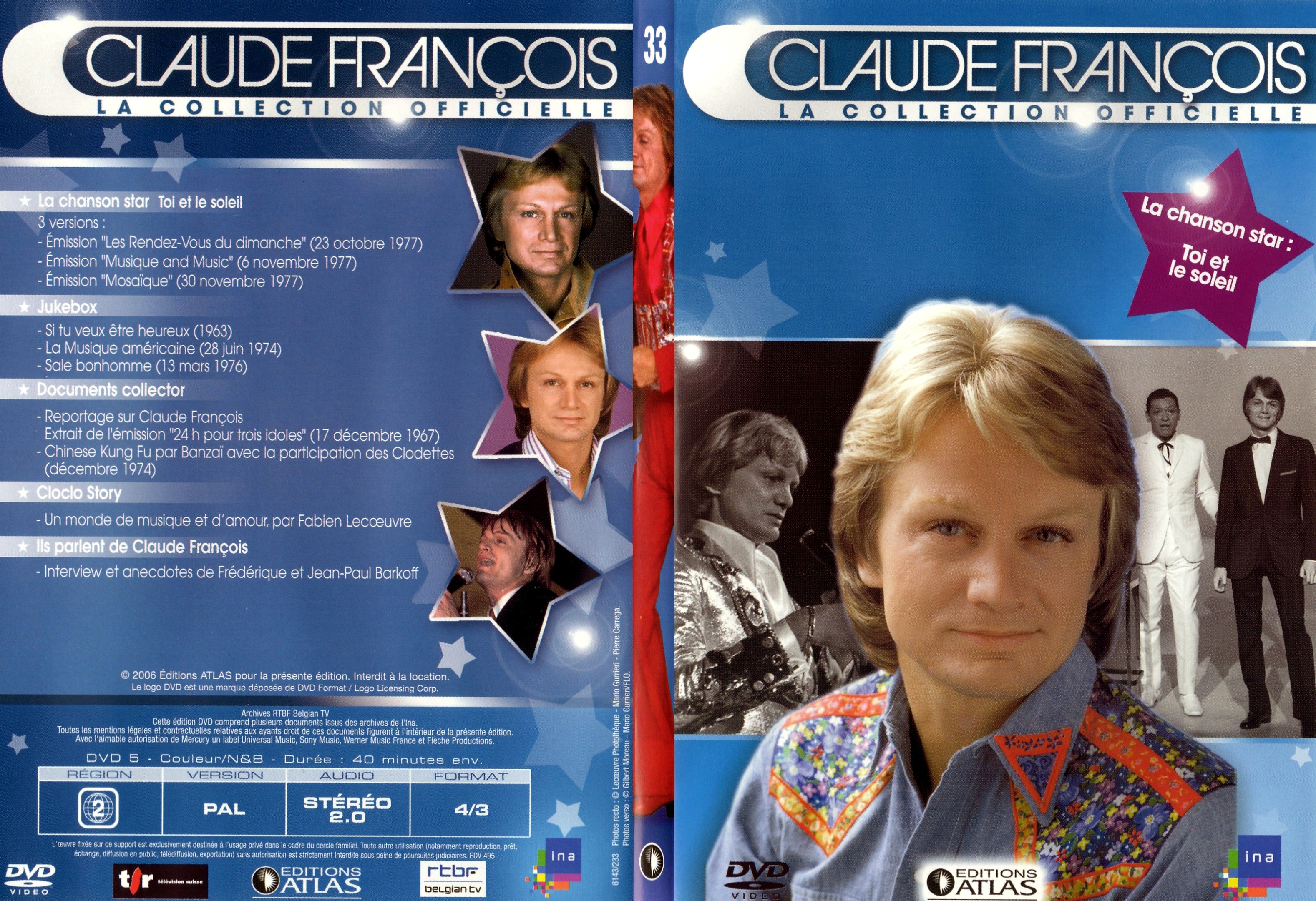 Jaquette DVD Claude francois le collection officielle vol 33 - SLIM