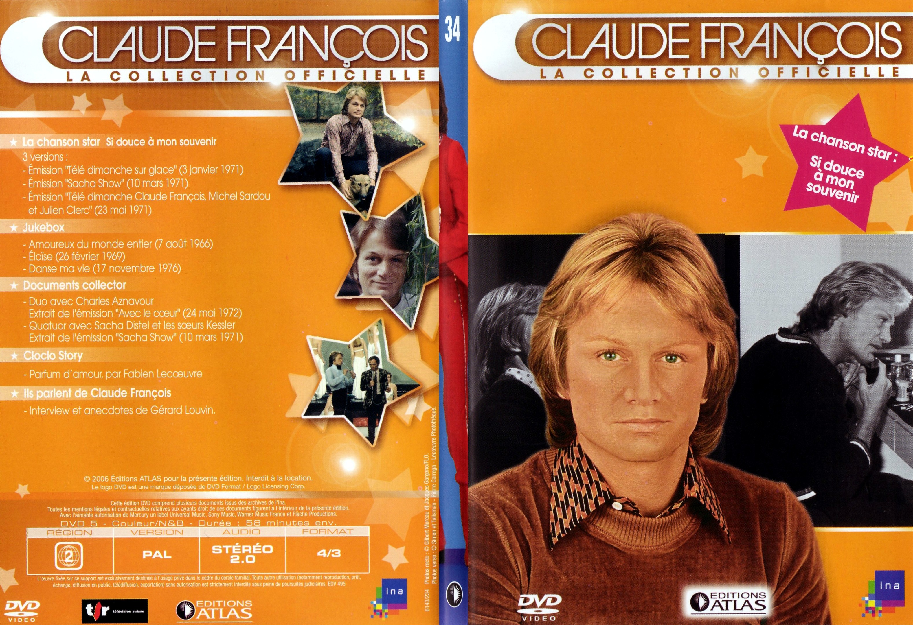 Jaquette DVD Claude francois le collection officielle vol 34 - SLIM