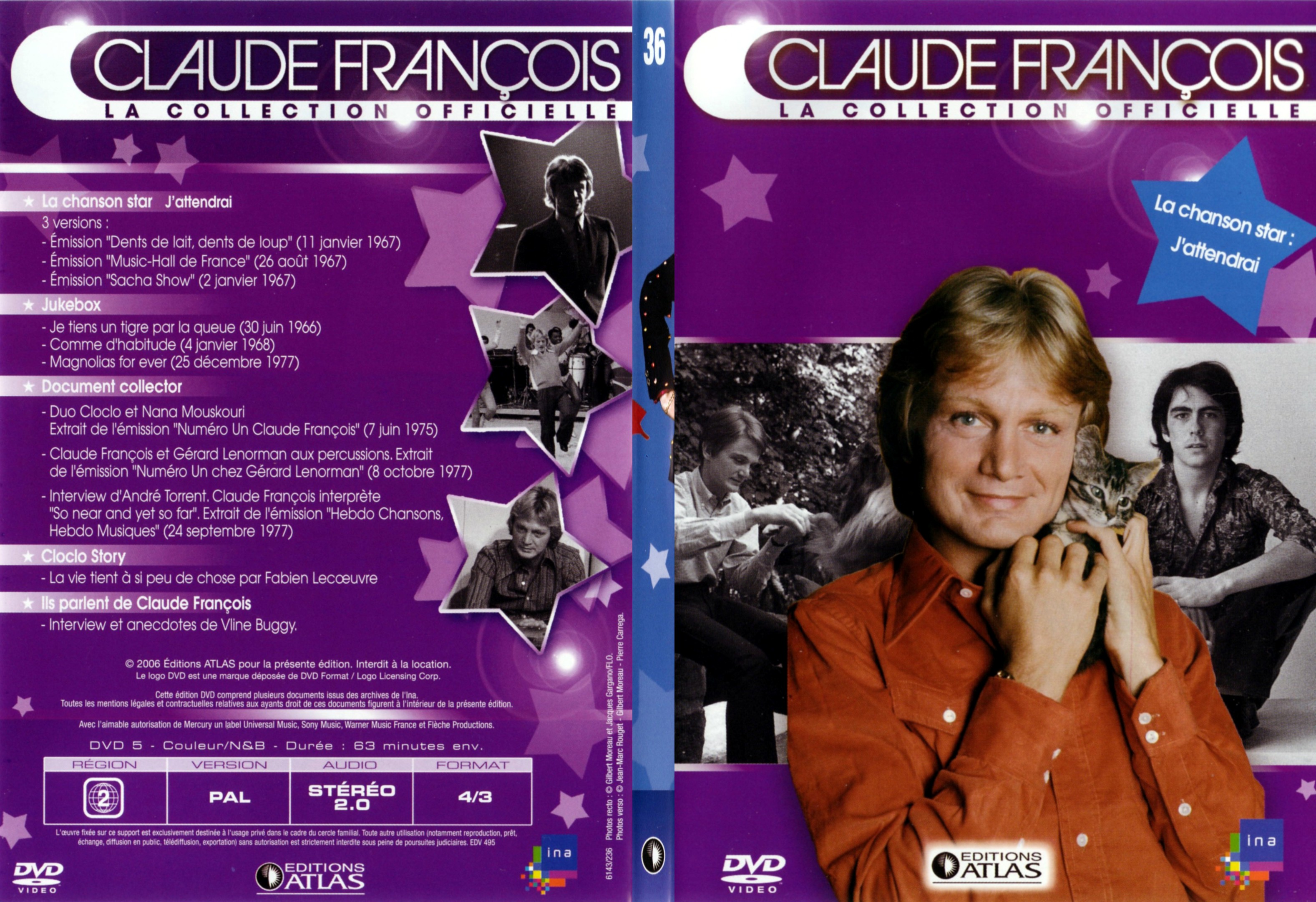 Jaquette DVD Claude francois le collection officielle vol 36 - SLIM