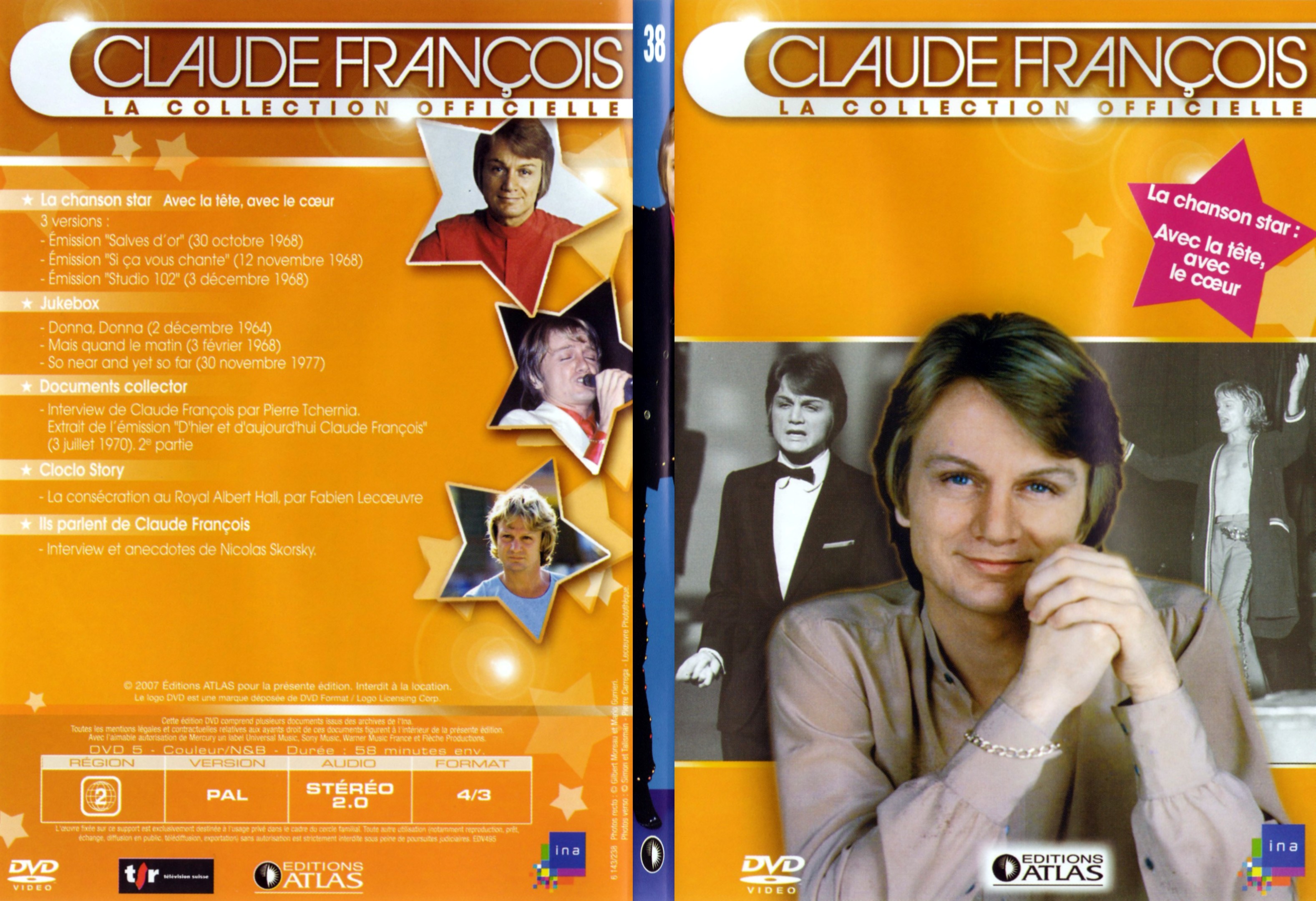 Jaquette DVD Claude francois le collection officielle vol 38 - SLIM