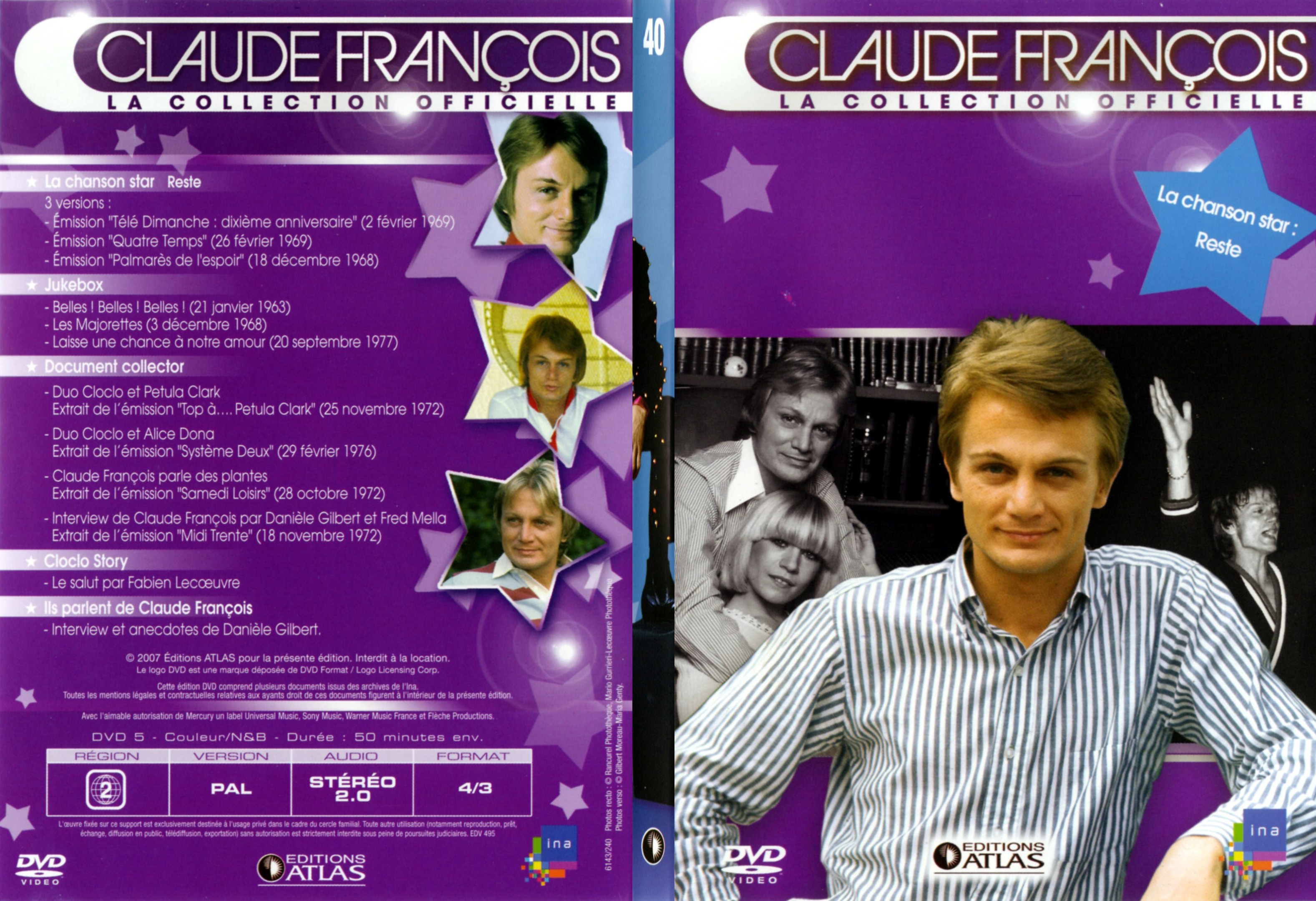Jaquette DVD Claude francois le collection officielle vol 40 - SLIM
