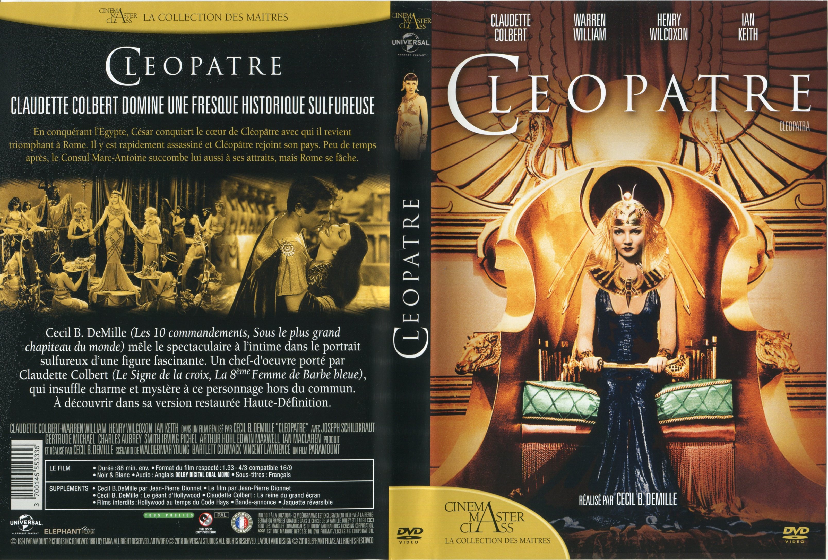 Jaquette DVD Cleopatre (1934)