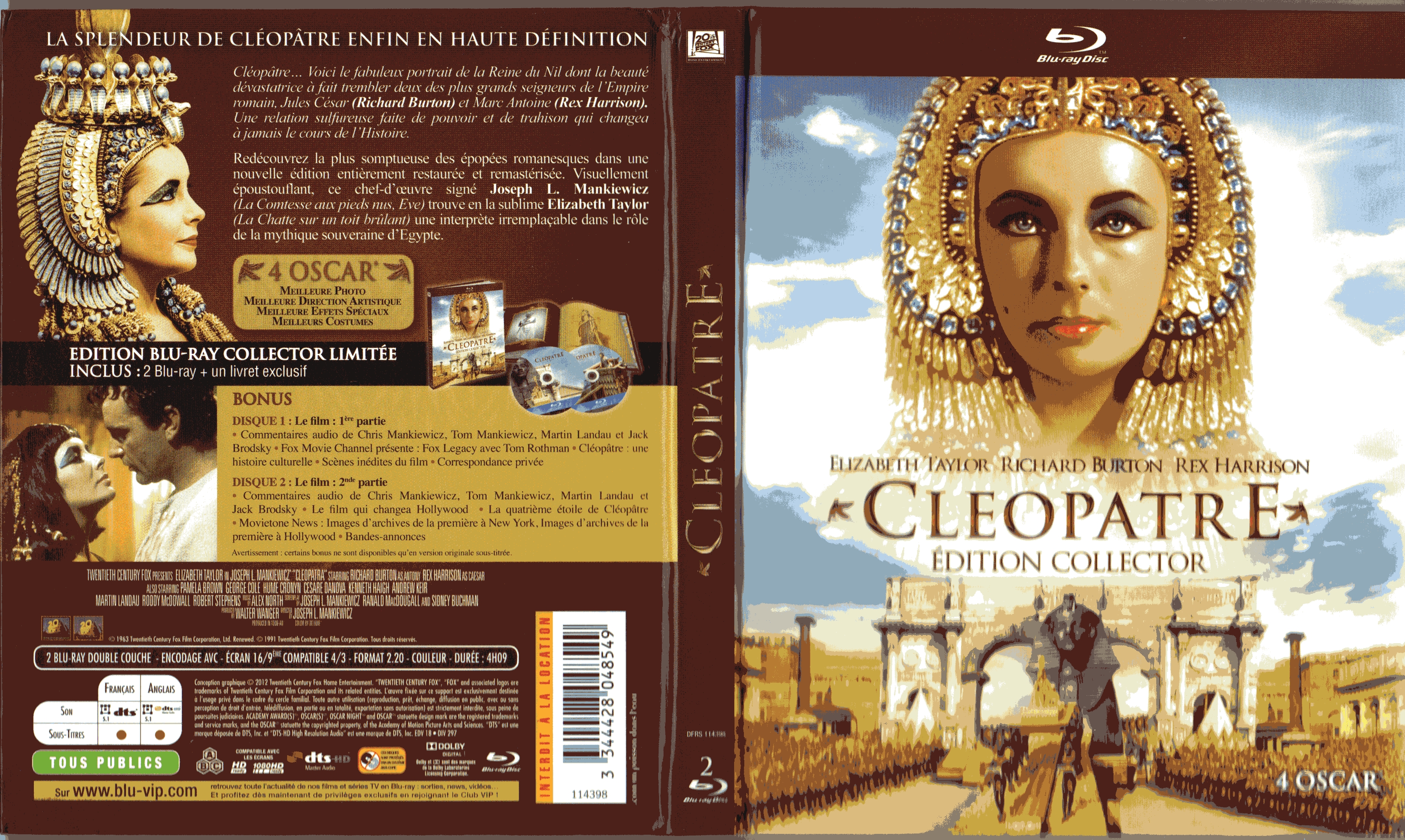 Jaquette DVD Cleopatre (1963) (BLU-RAY)