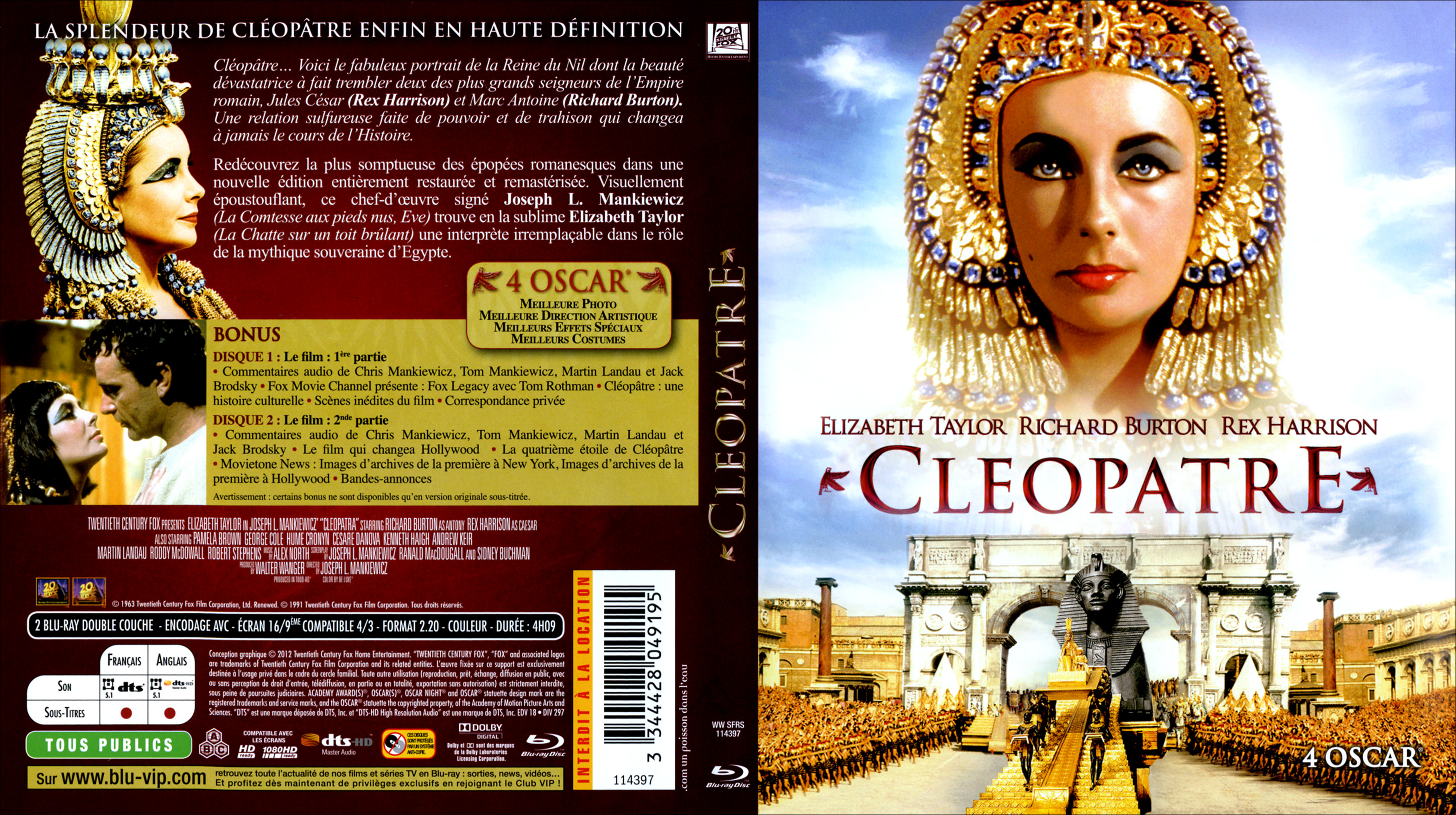Jaquette DVD Clopatre (1963) (BLU-RAY) v2