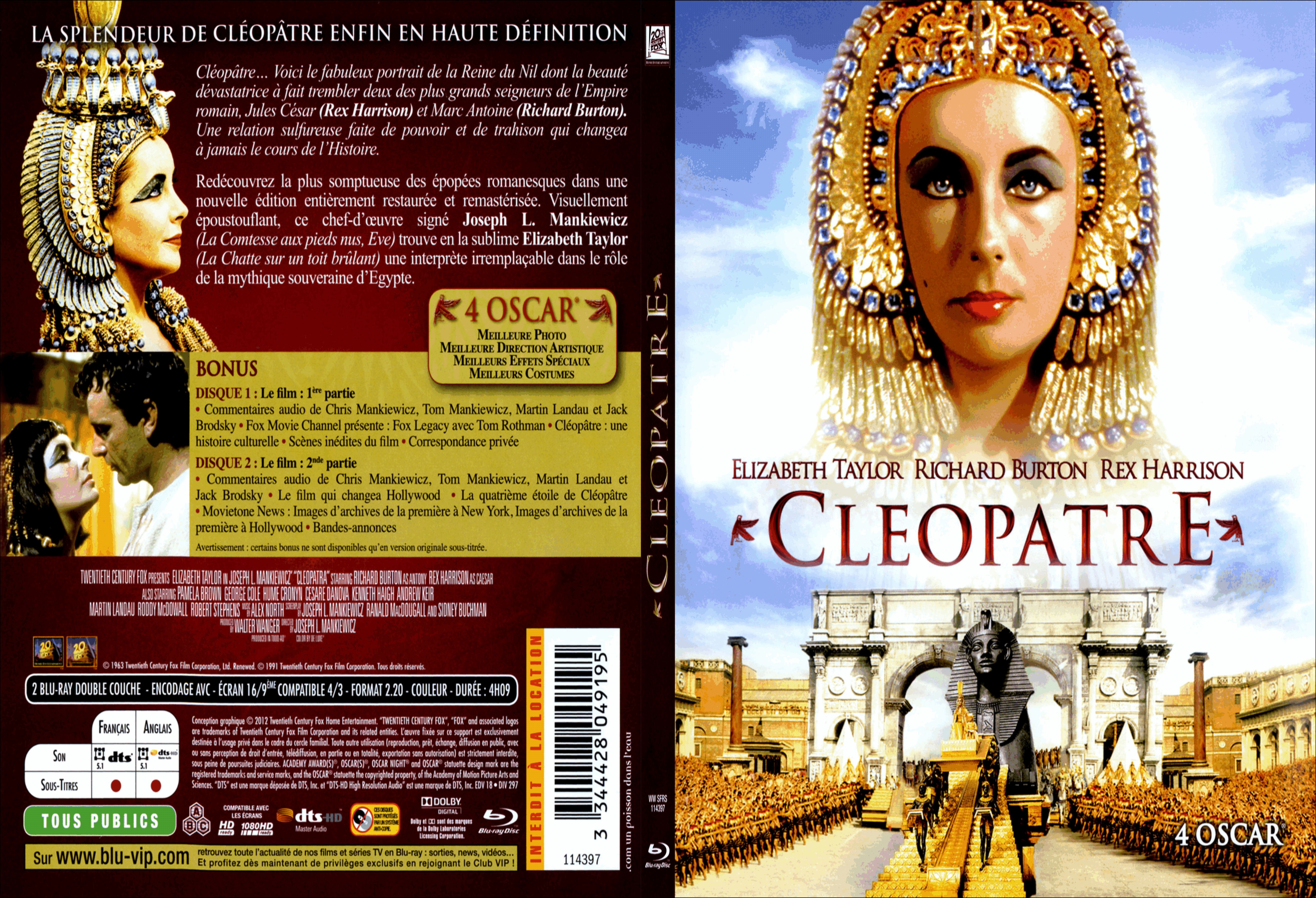 Jaquette DVD Cleopatre (1963) - SLIM