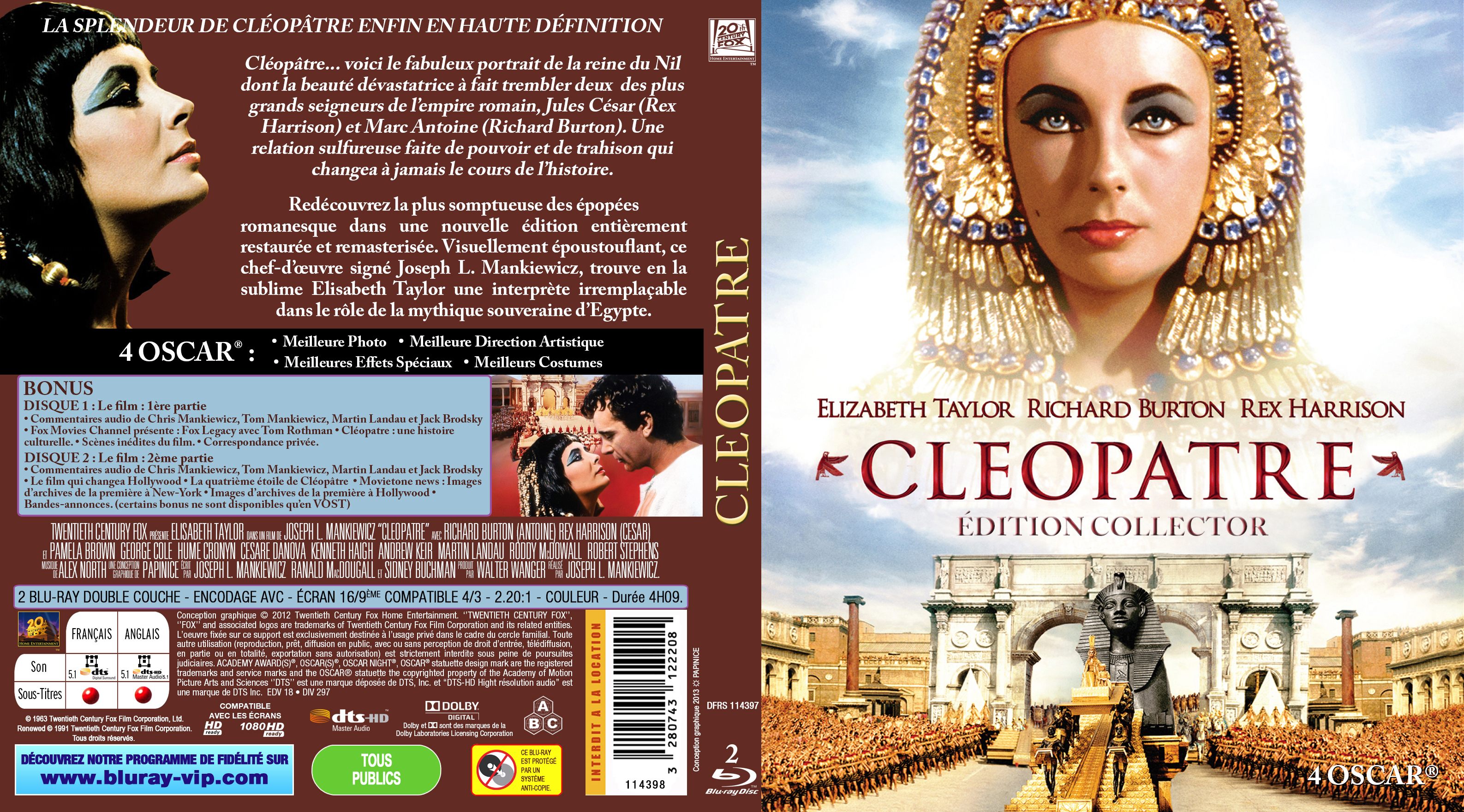 Jaquette DVD Cleopatre (1963) custom (BLU-RAY)