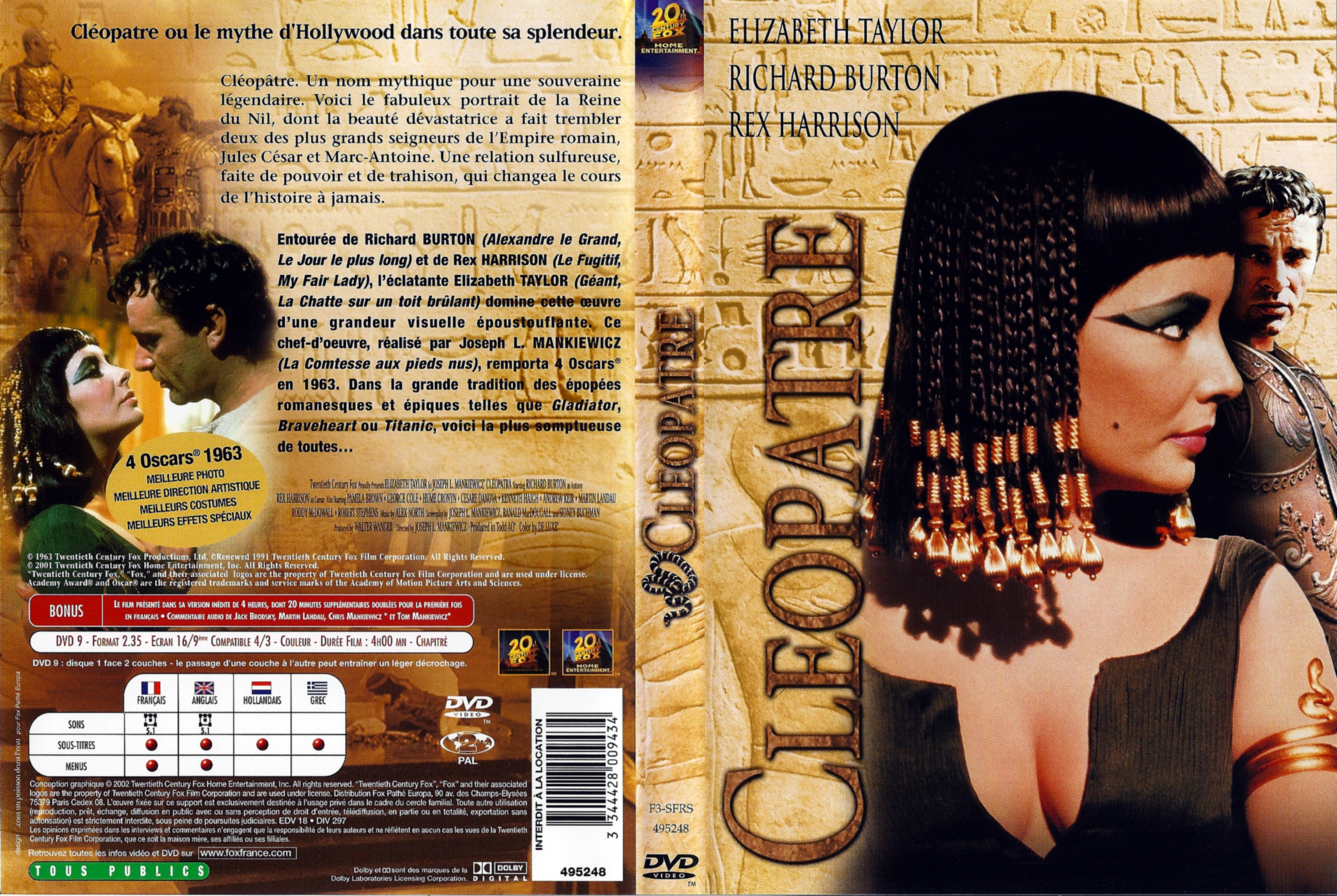 Jaquette DVD Cleopatre (1963) v2