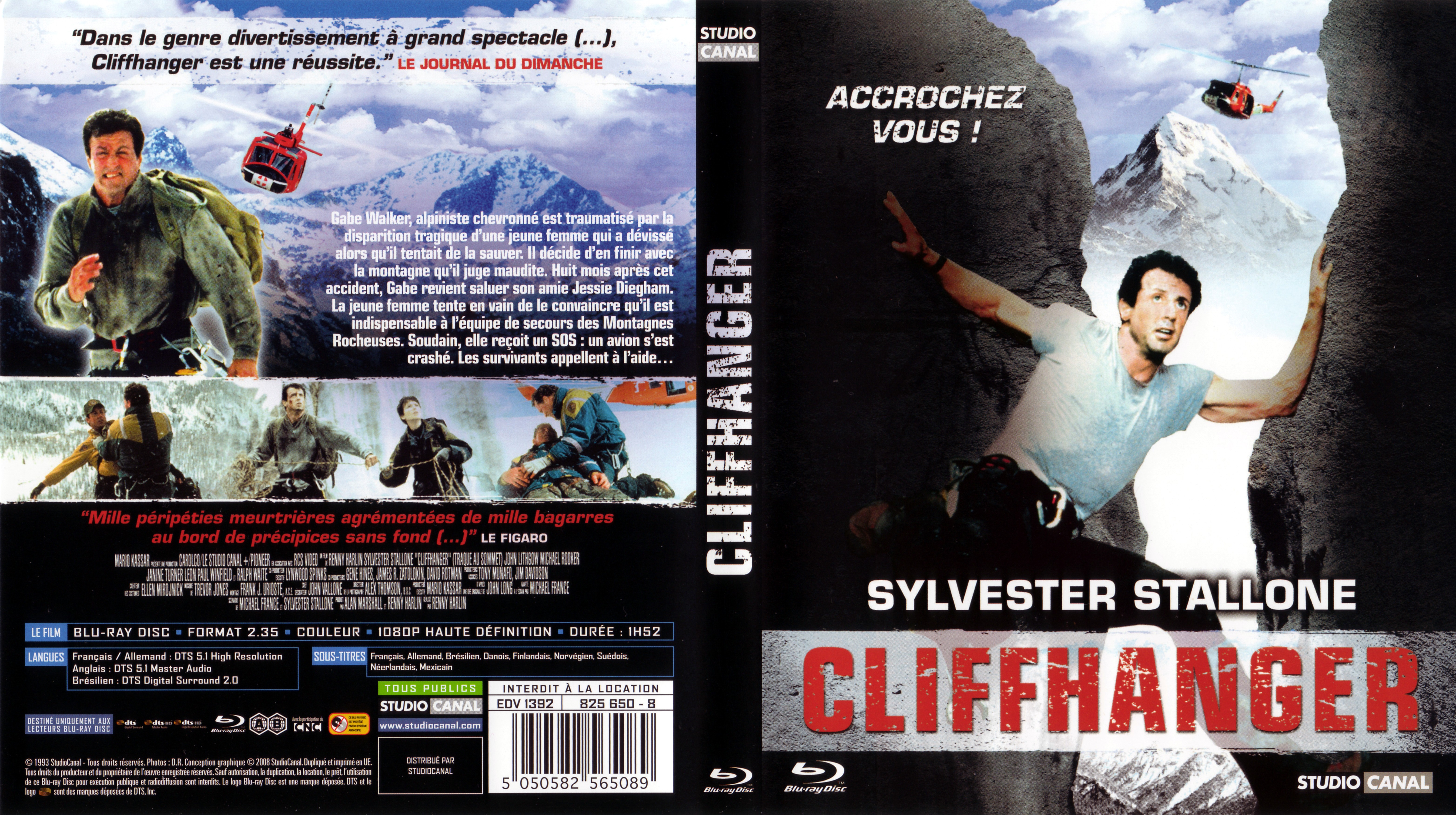 Jaquette DVD Cliffhanger (BLU-RAY)