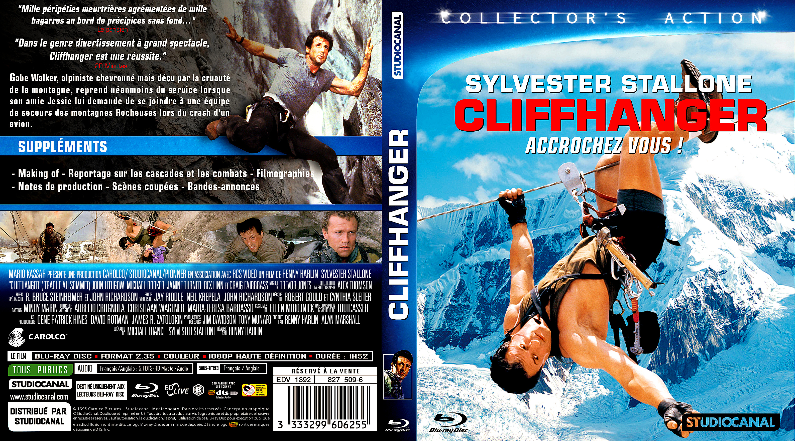 Jaquette DVD Cliffhanger custom (BLU-RAY)