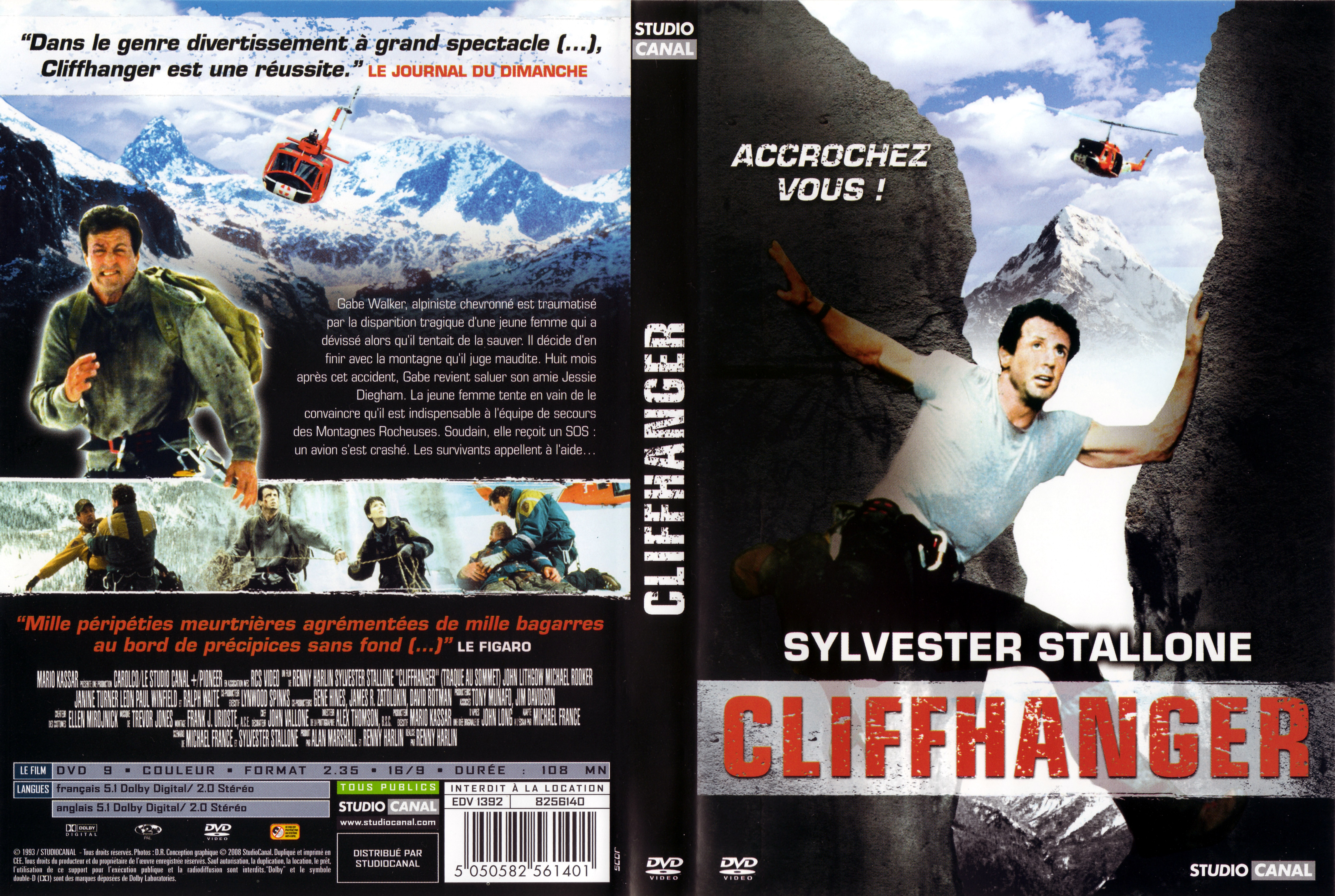 Jaquette DVD Cliffhanger v3
