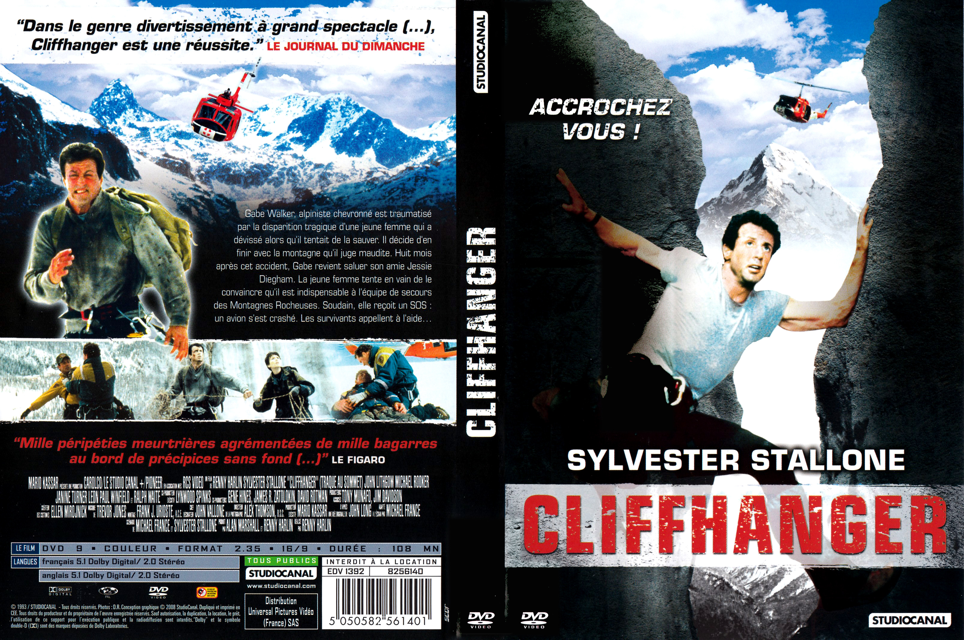 Jaquette DVD Cliffhanger v4