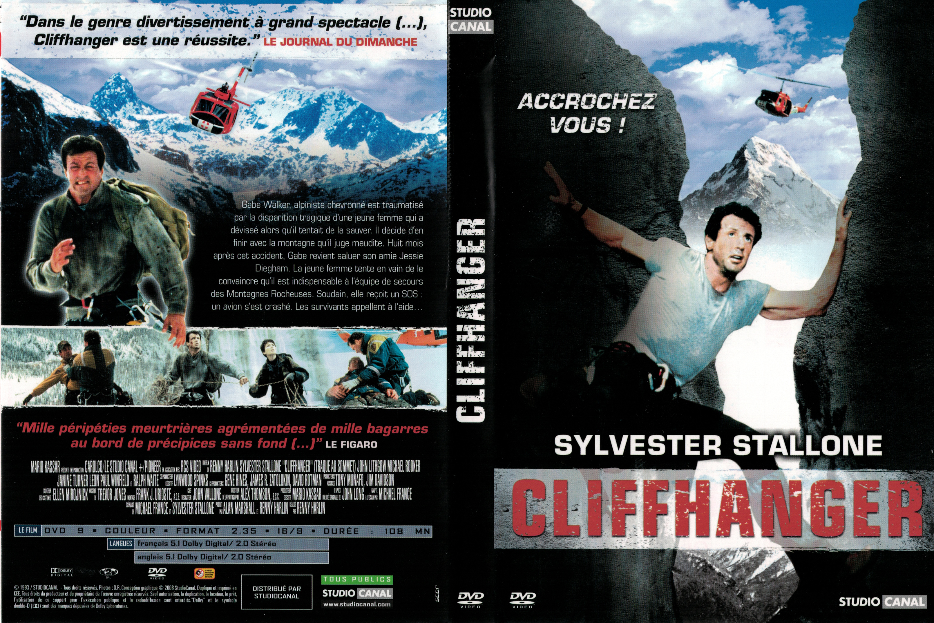 Jaquette DVD Cliffhanger v5