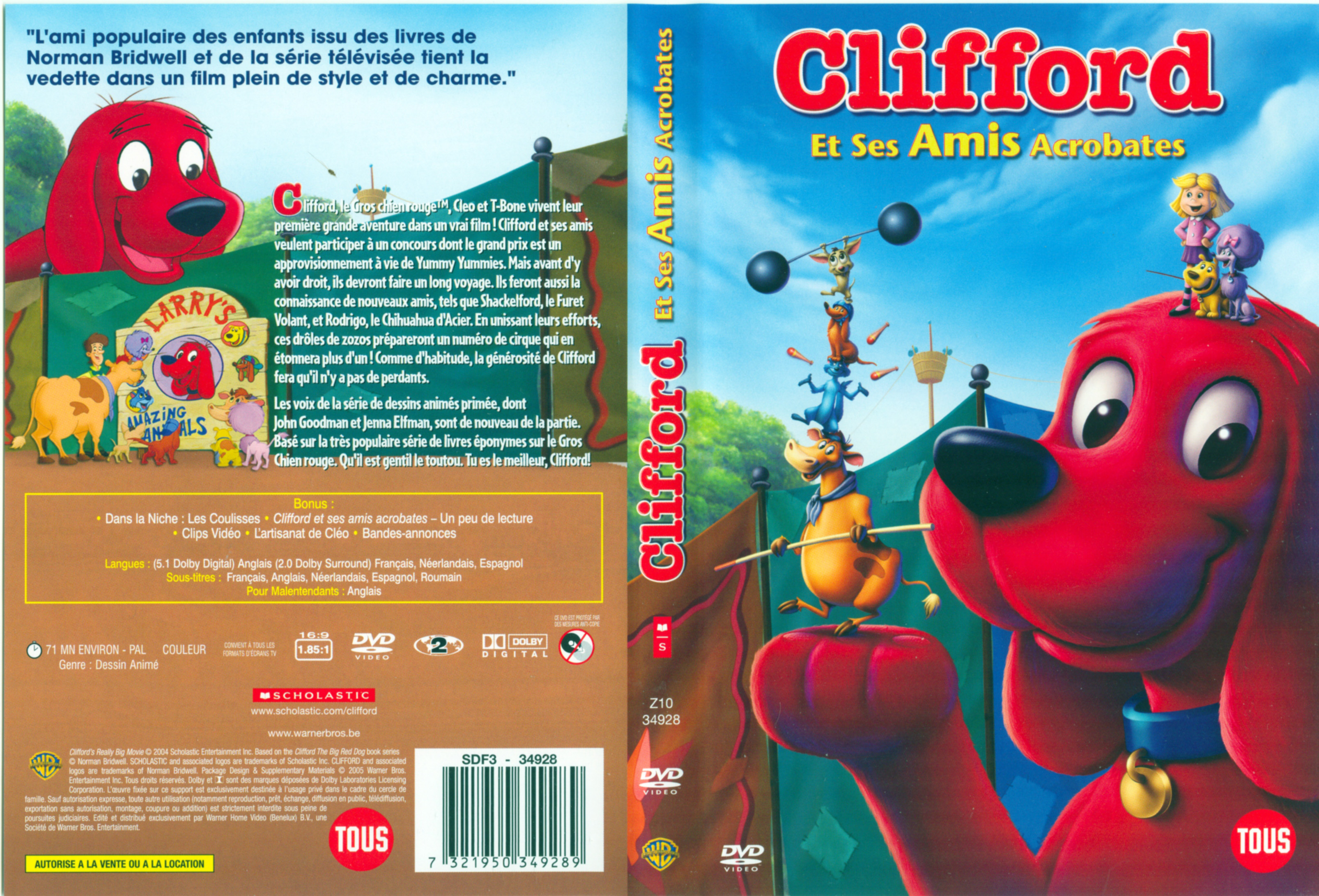 Jaquette DVD Clifford et ses amis acrobates