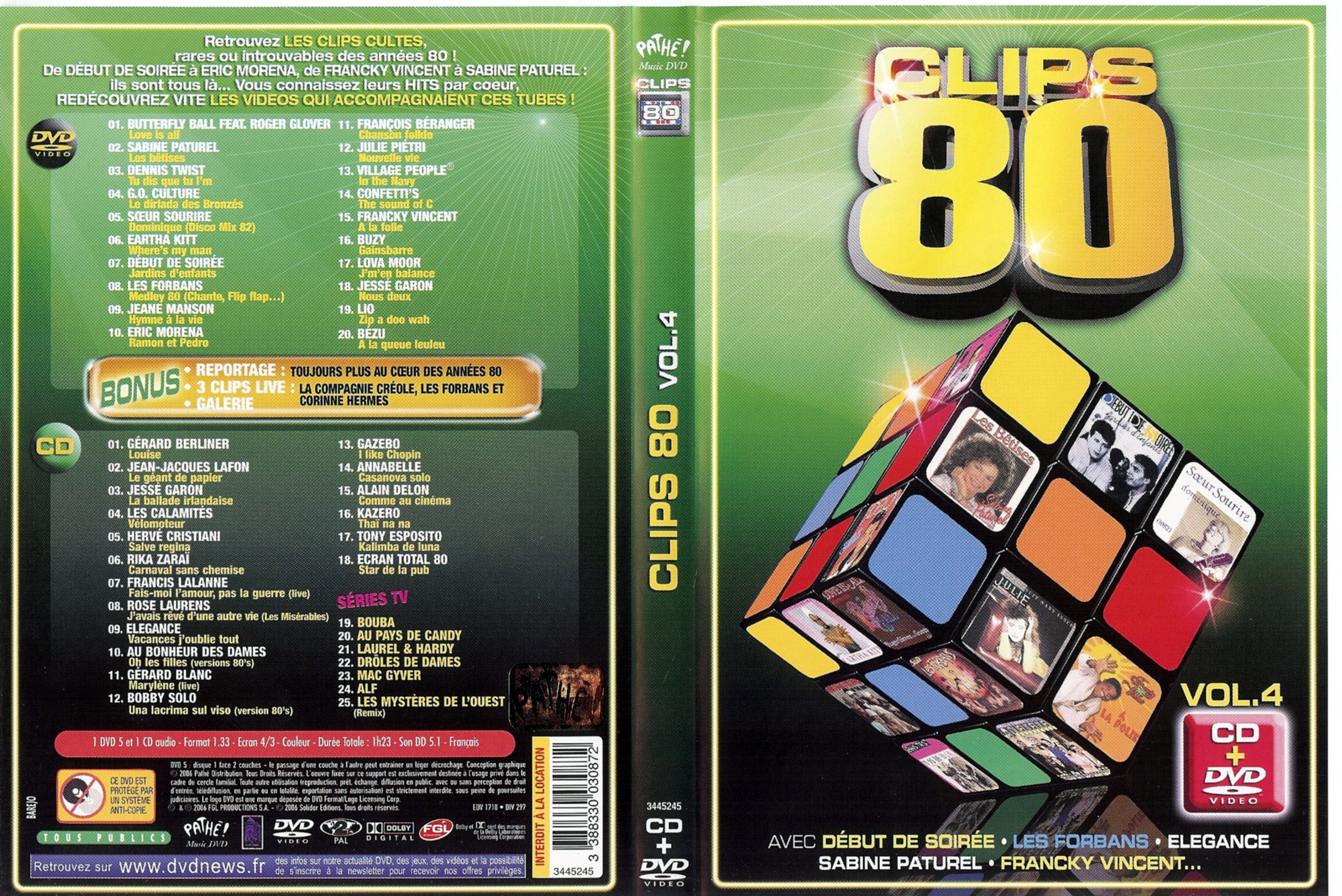 Jaquette DVD Clips 80 vol 4