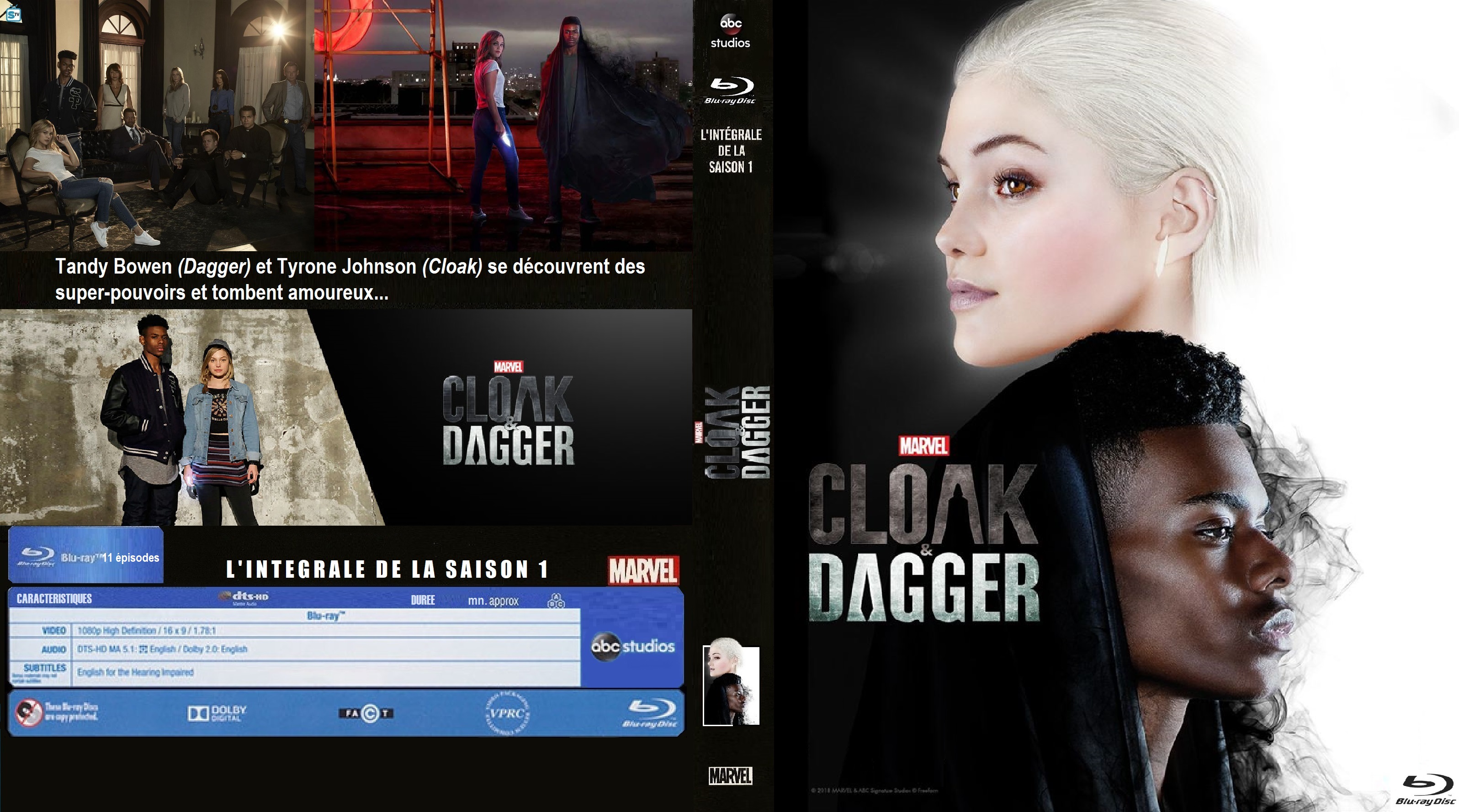 Jaquette DVD Cloak & Dagger saison 1 custom (BLU-RAY)