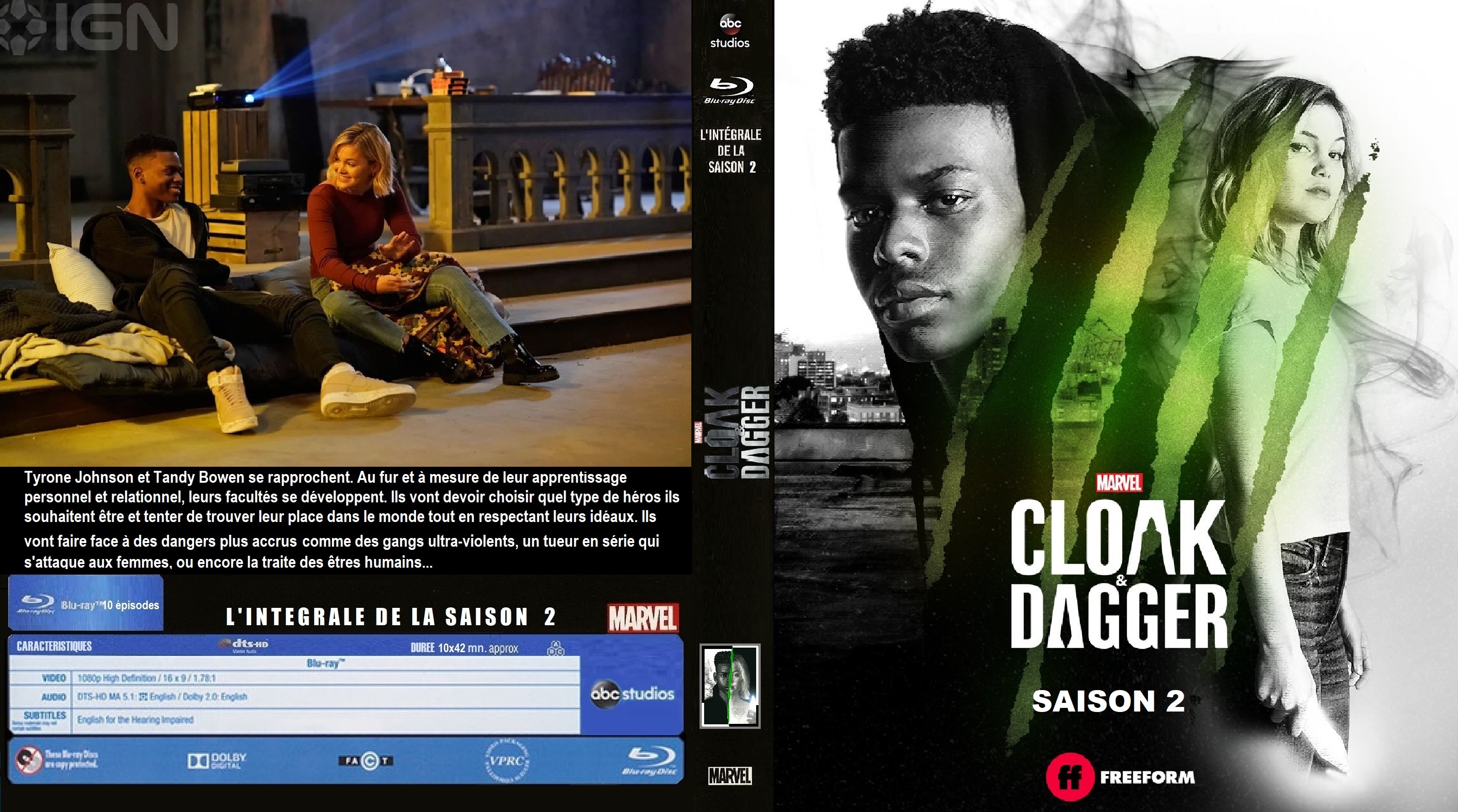 Jaquette DVD Cloak & Dagger saison 2 custom (BLU-RAY) v2
