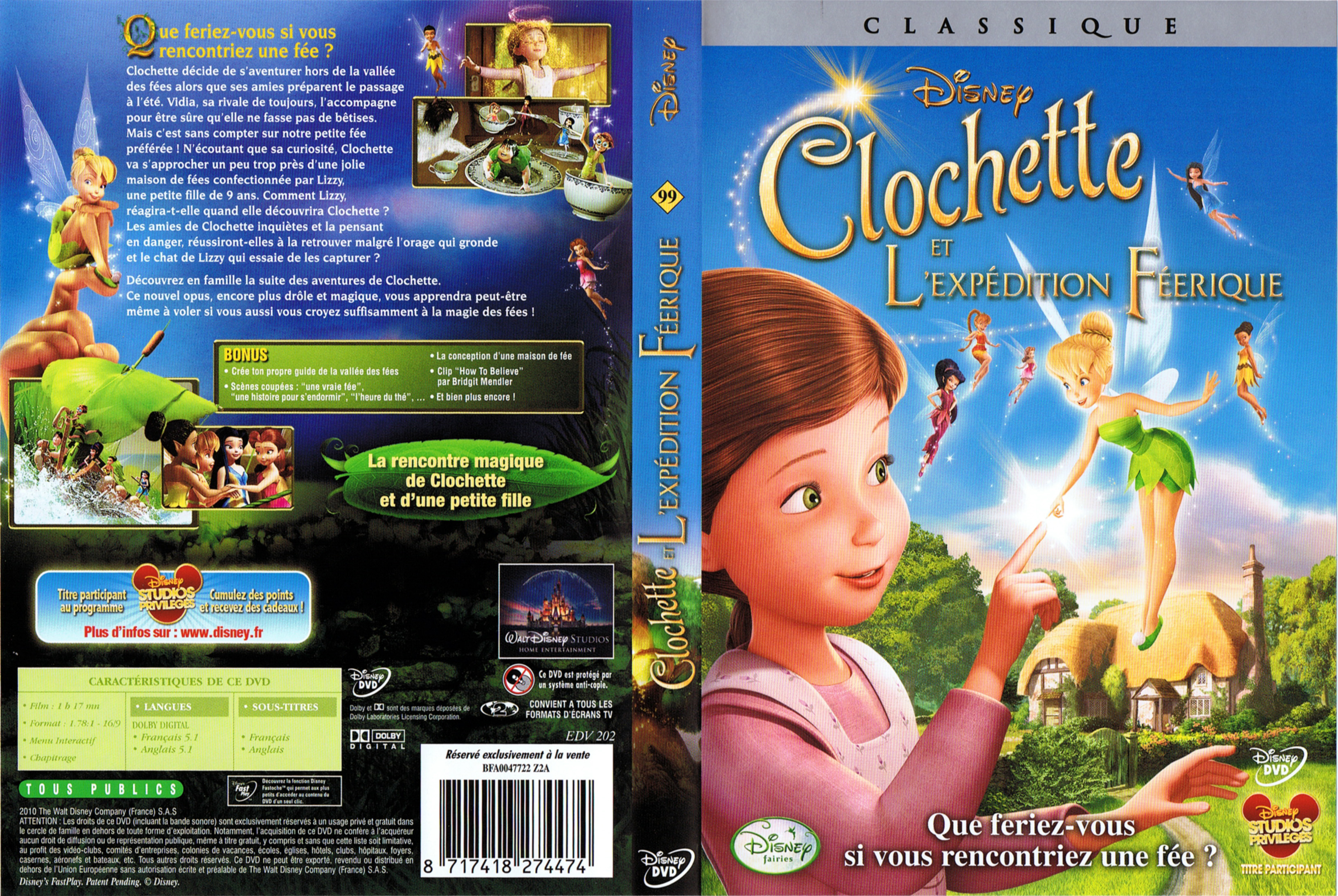 Jaquette DVD Clochette et l