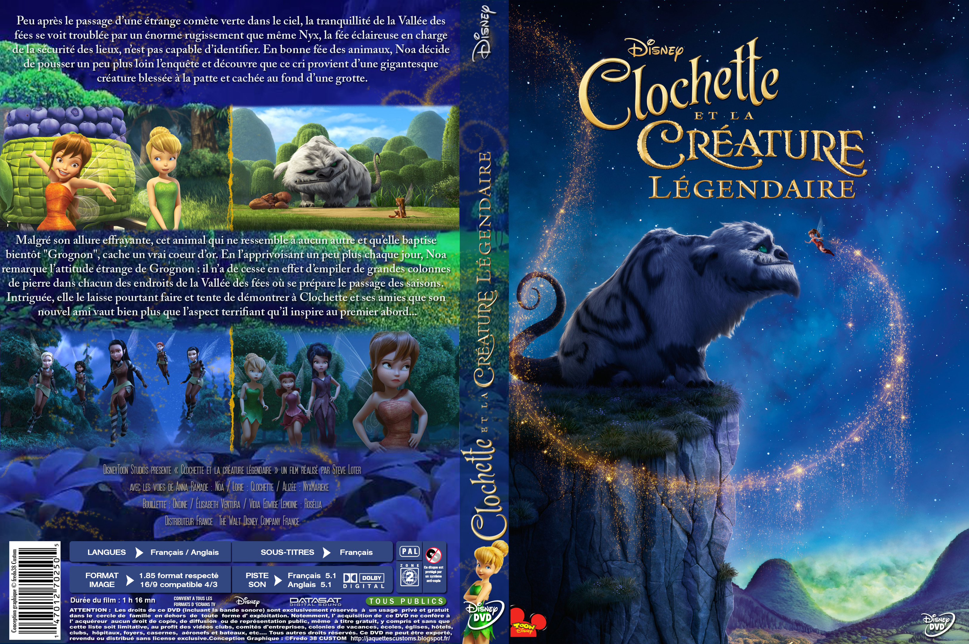 Jaquette DVD Clochette et la crature lgendaire custom