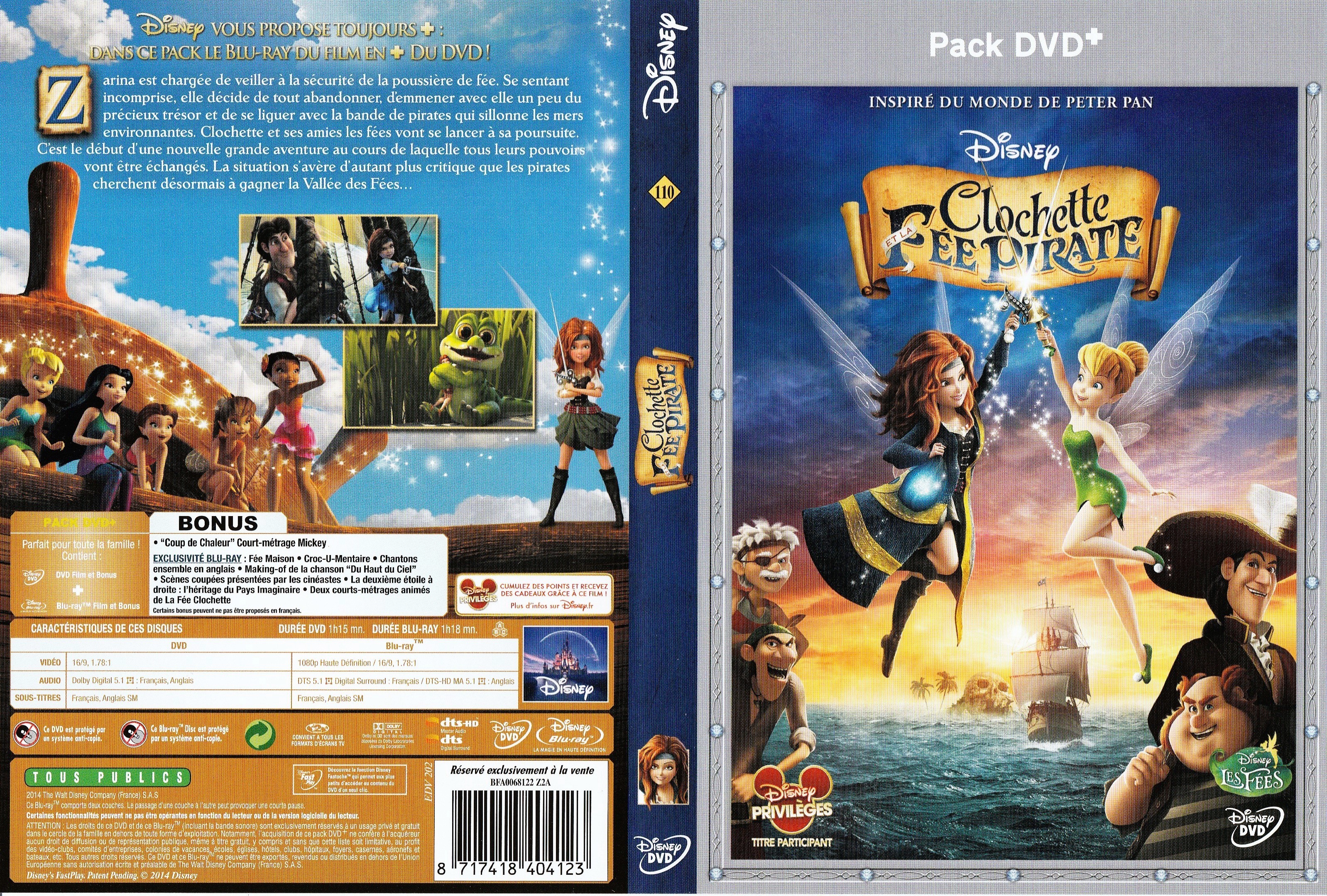 Jaquette DVD Clochette et la fe pirate