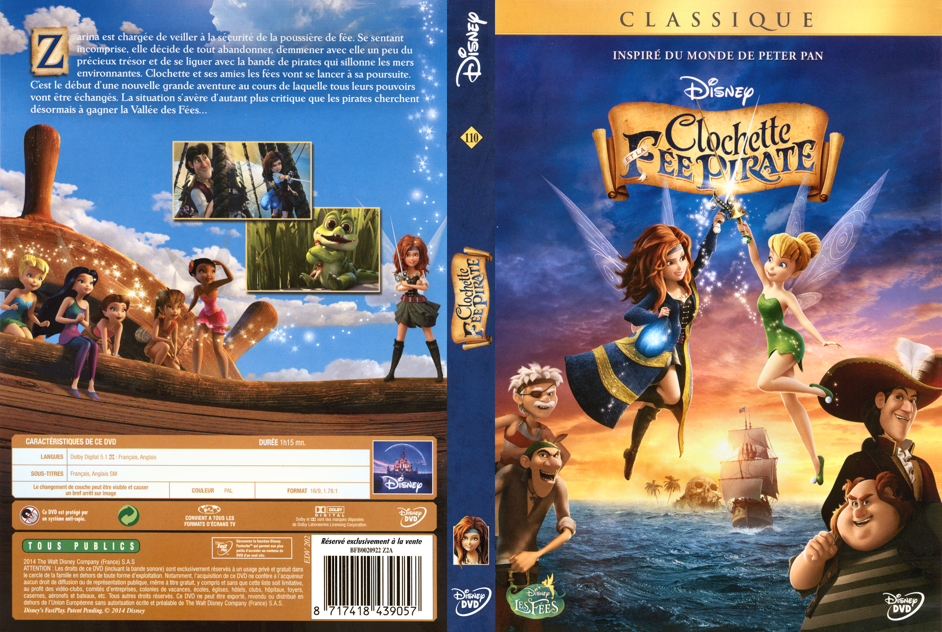 Jaquette DVD Clochette et la fe pirate v2