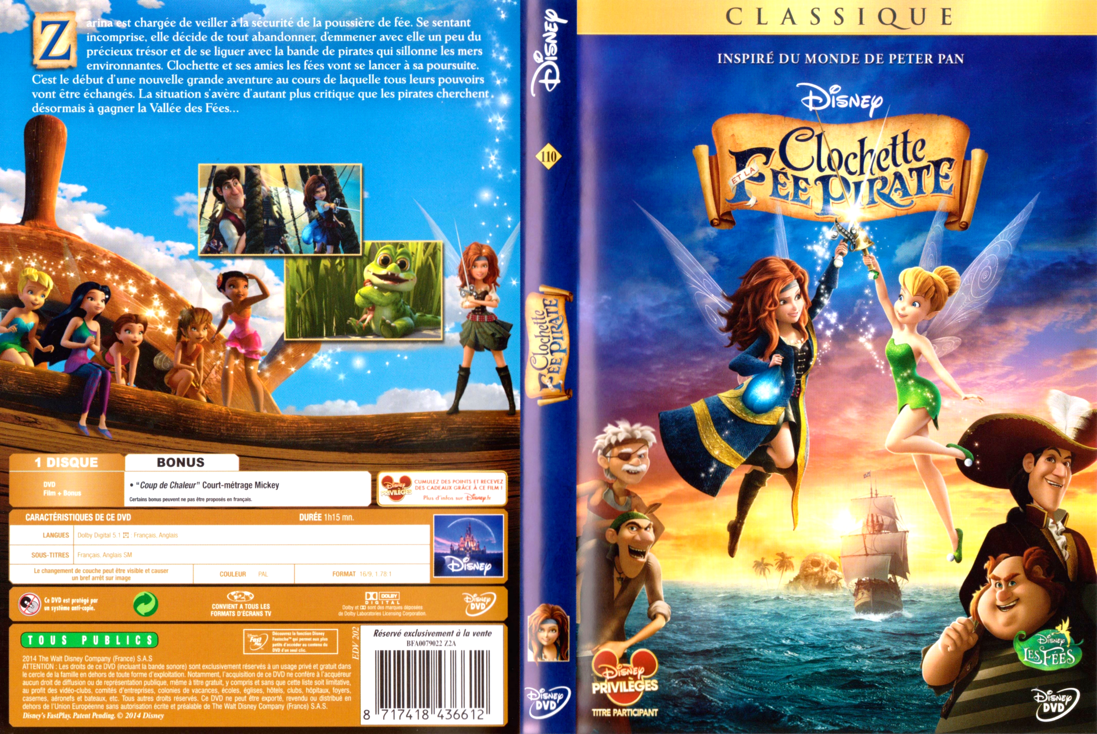 Jaquette DVD Clochette et la fe pirate v3