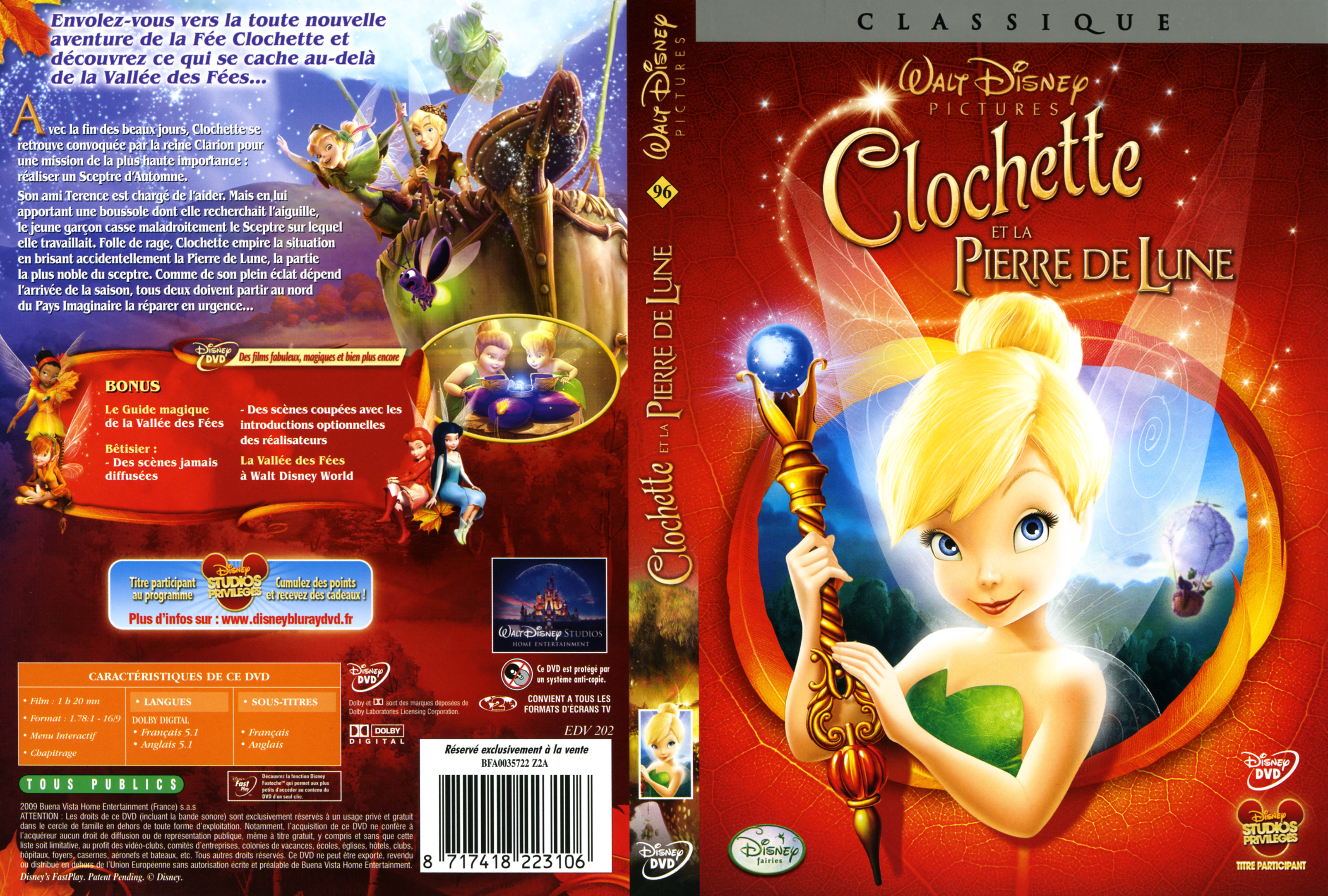 Jaquette DVD Clochette et la pierre de lune