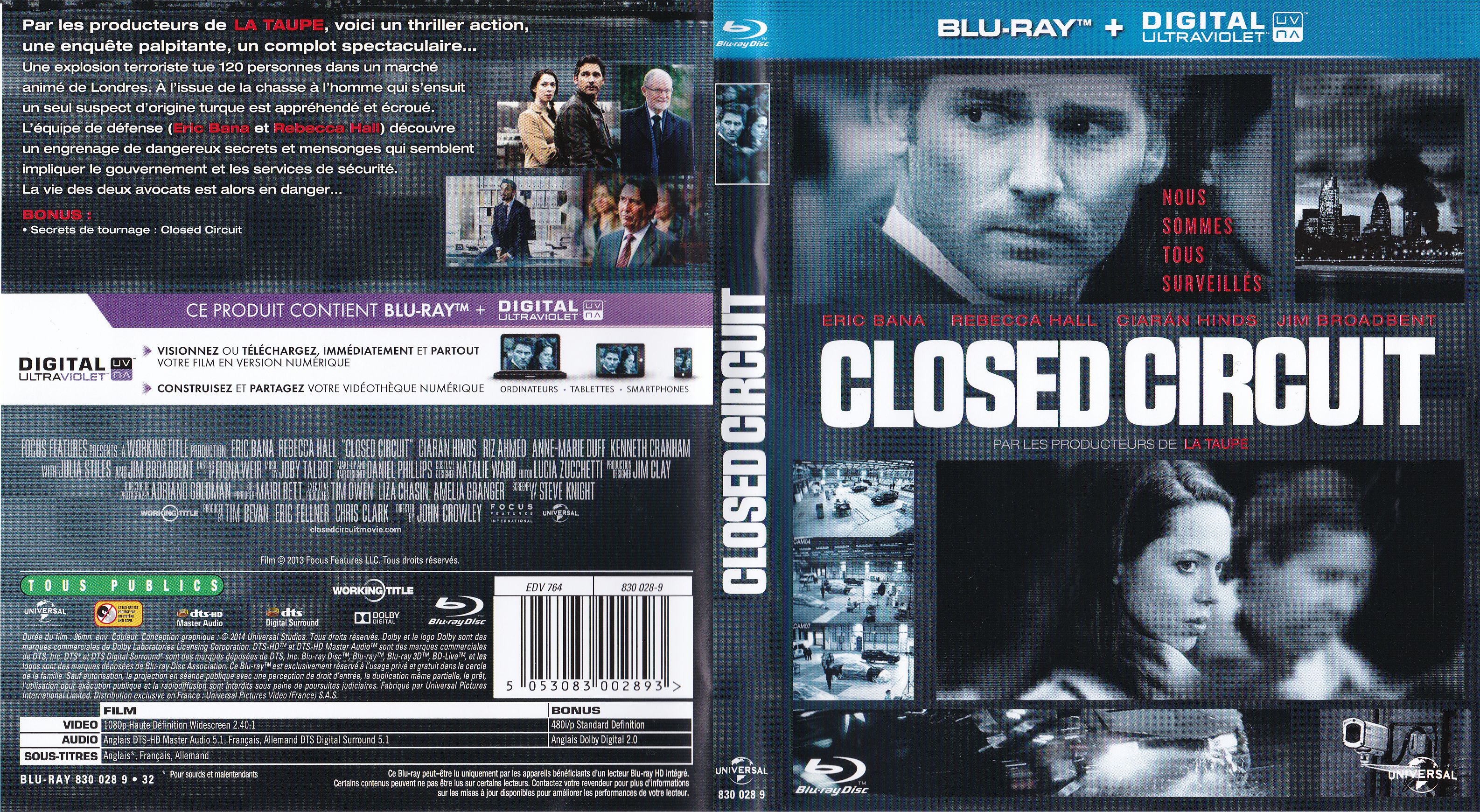 Jaquette DVD Closed circuit (BLU-RAY)