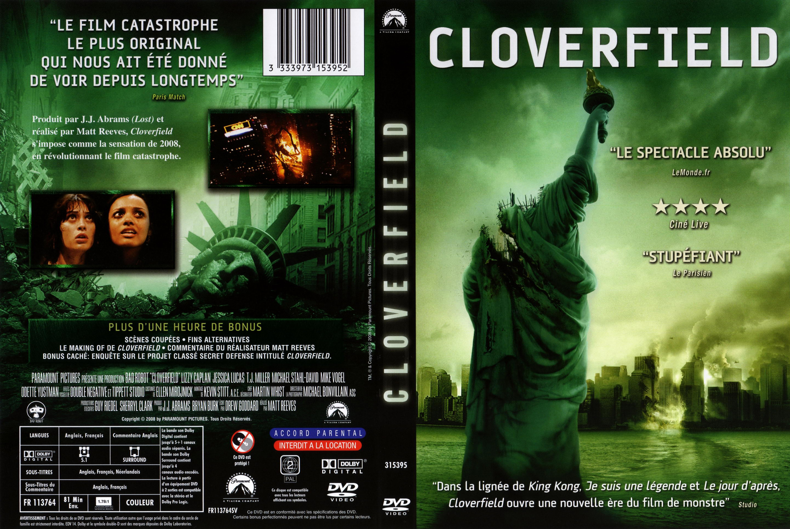 Jaquette DVD Cloverfield