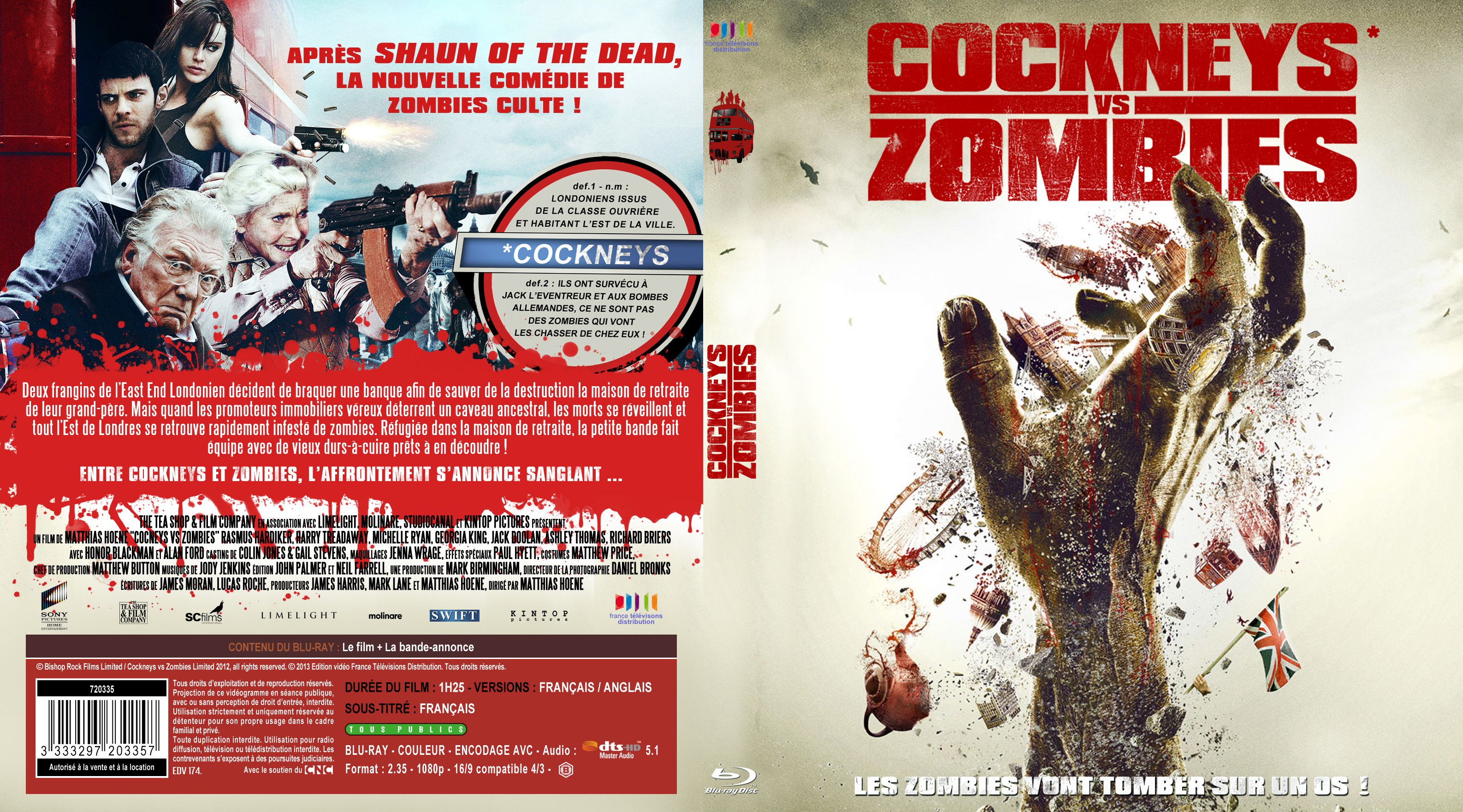 Jaquette DVD Cockneys Vs Zombies custom (BLU-RAY)