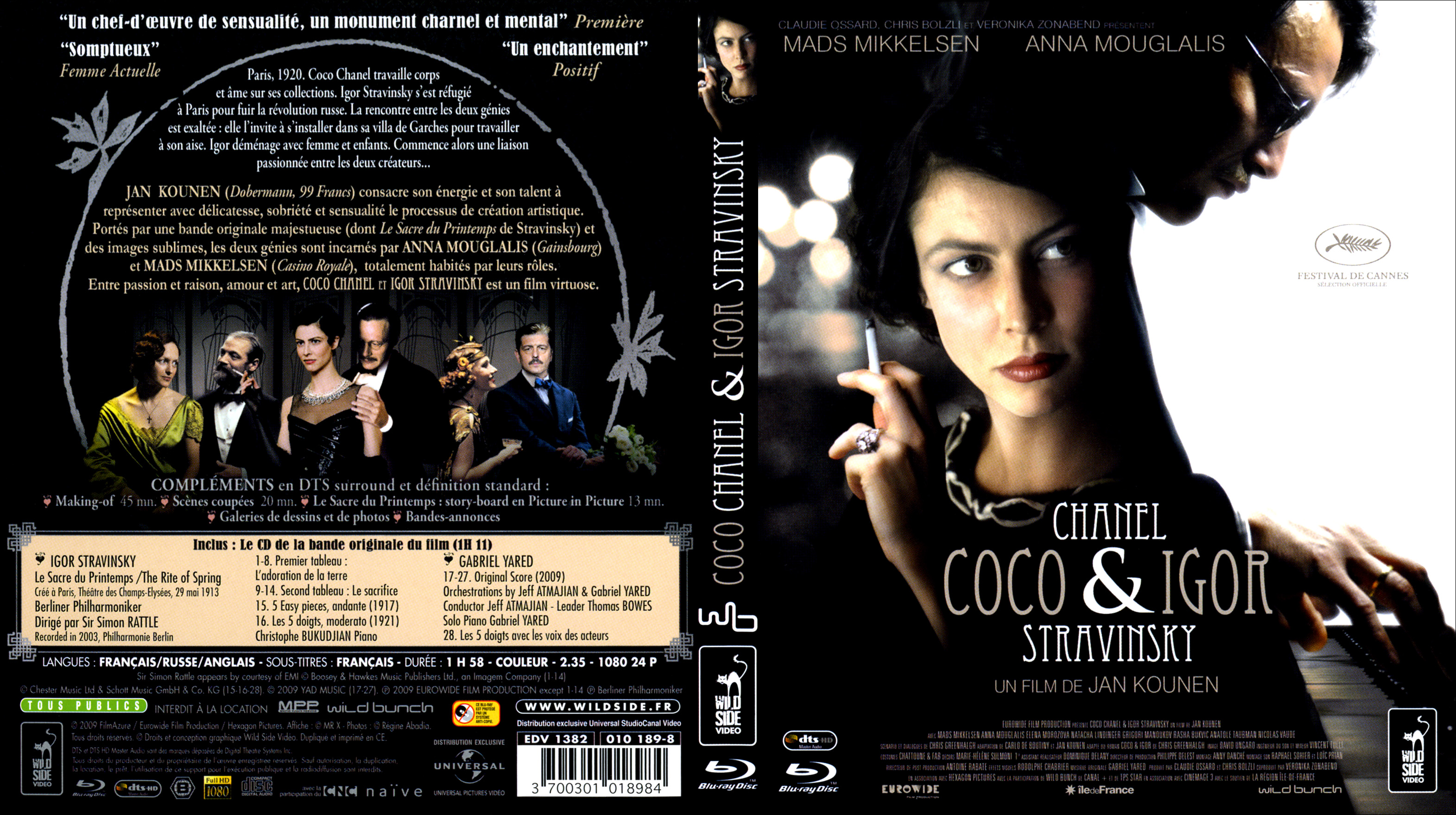 Jaquette DVD Coco Chanel & Igor Stravinsky (BLU-RAY)