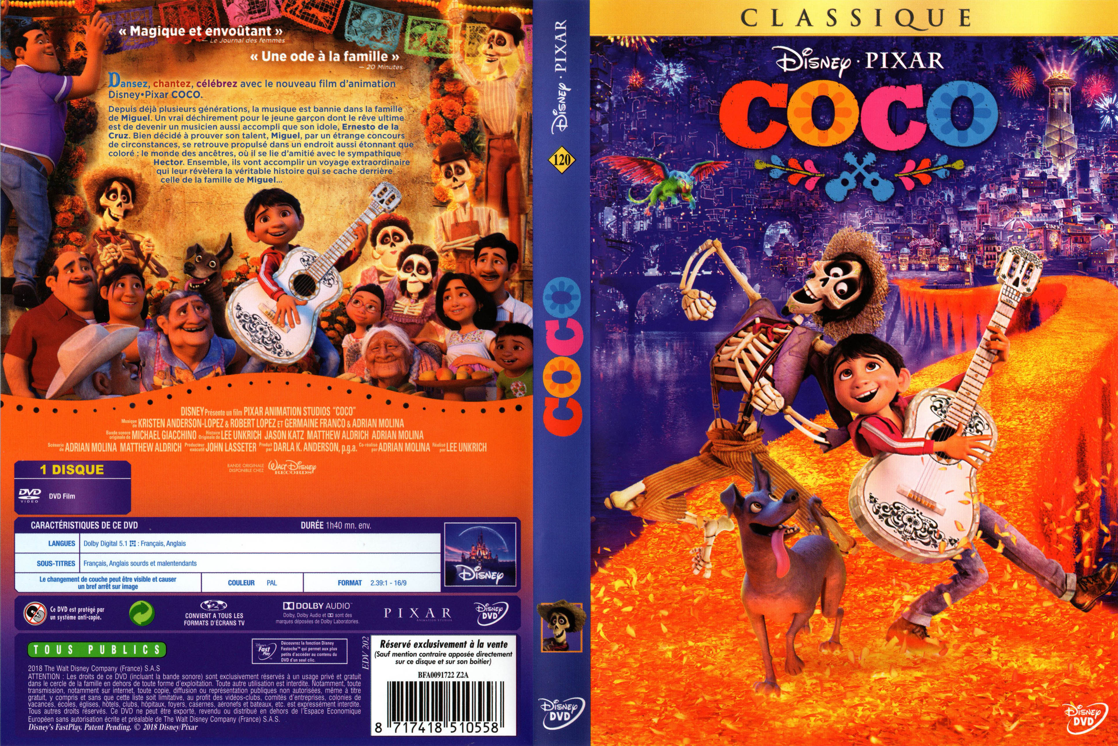 Jaquette DVD Coco (2018)
