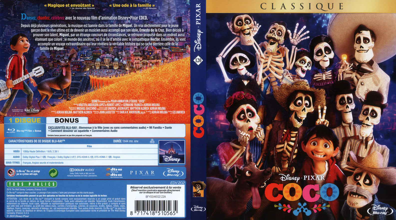 Jaquette DVD Coco (2018) (BLU-RAY)