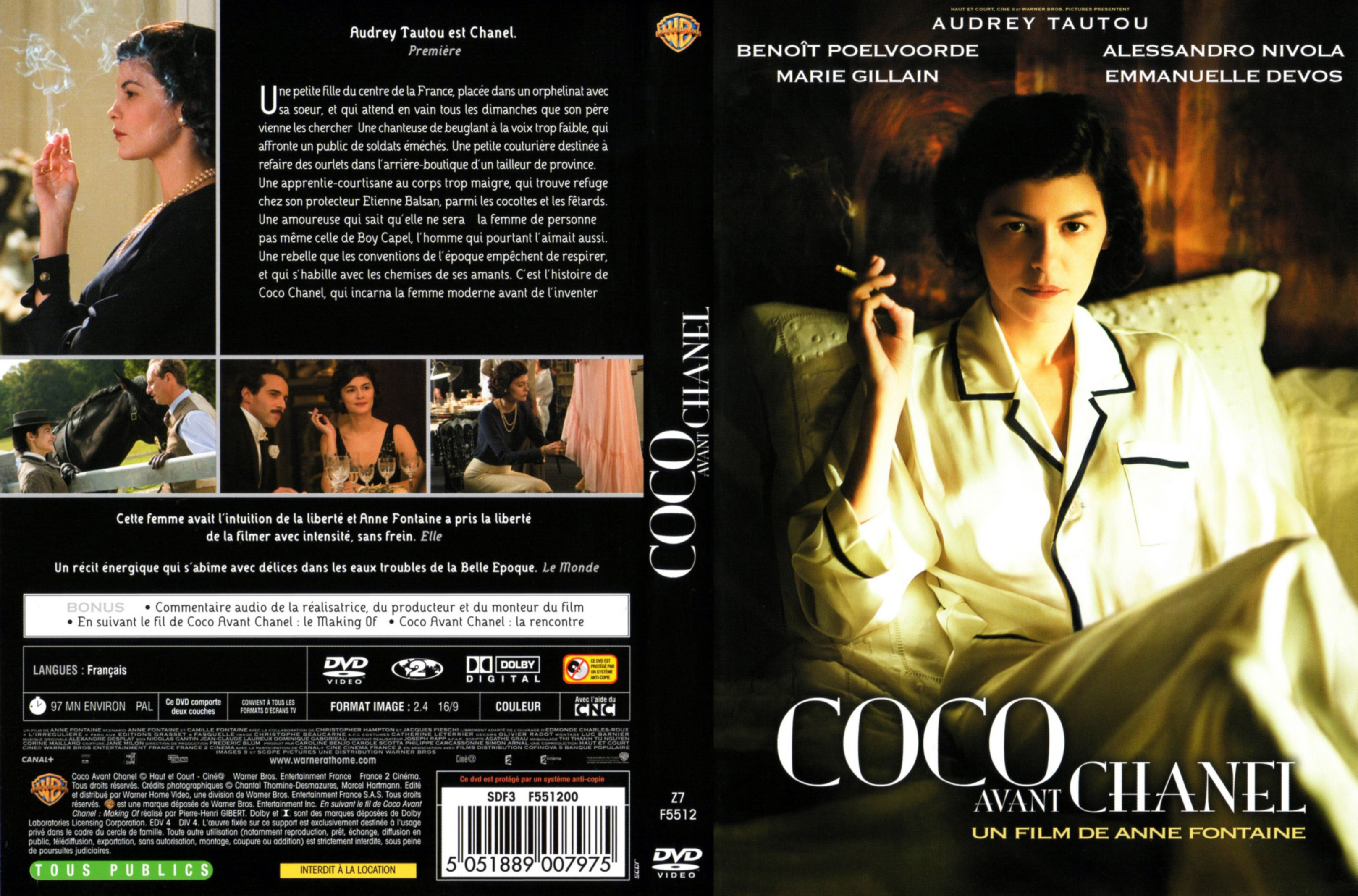 Jaquette DVD Coco avant Chanel
