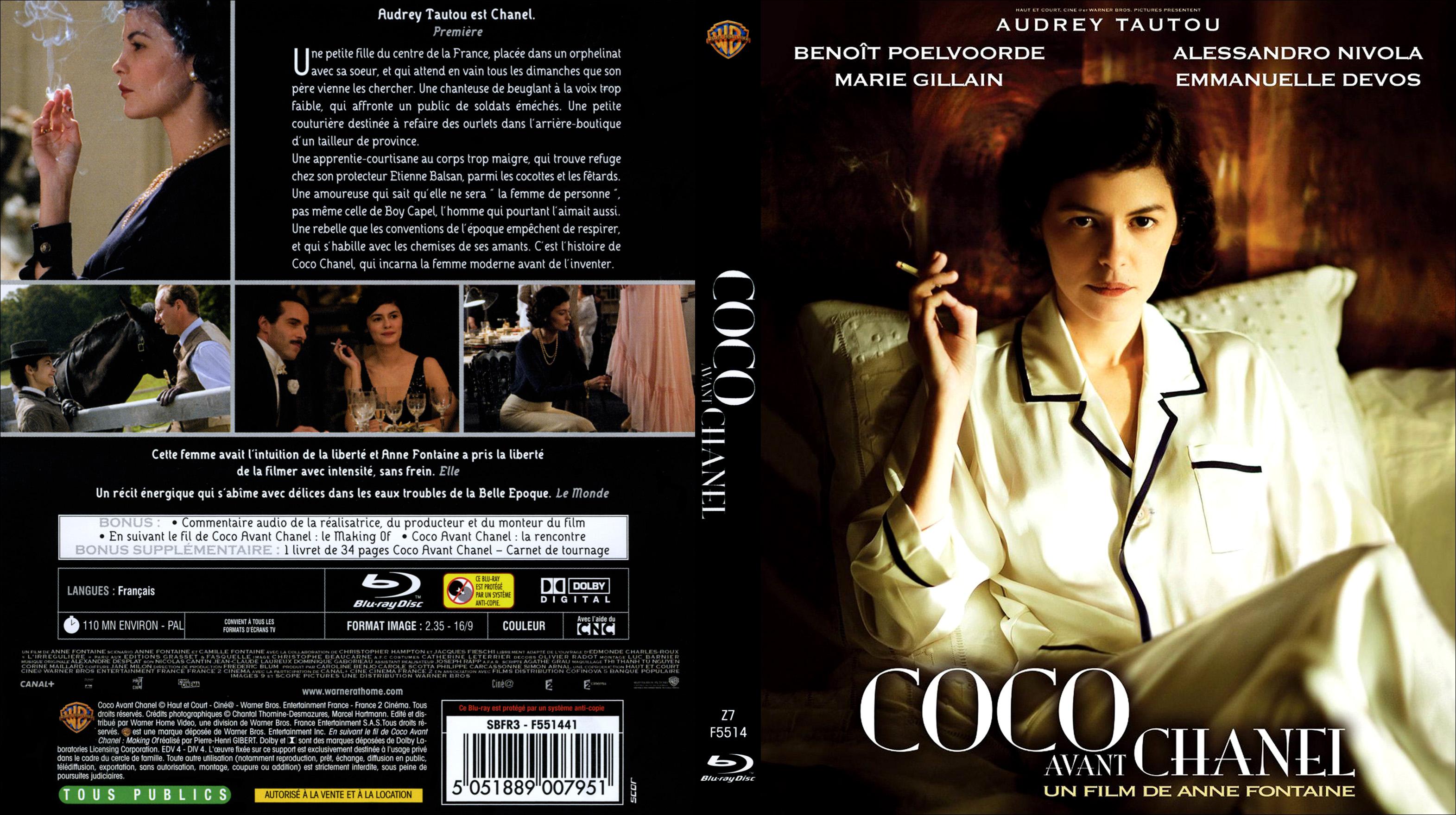 Jaquette DVD Coco avant Chanel (BLU-RAY)