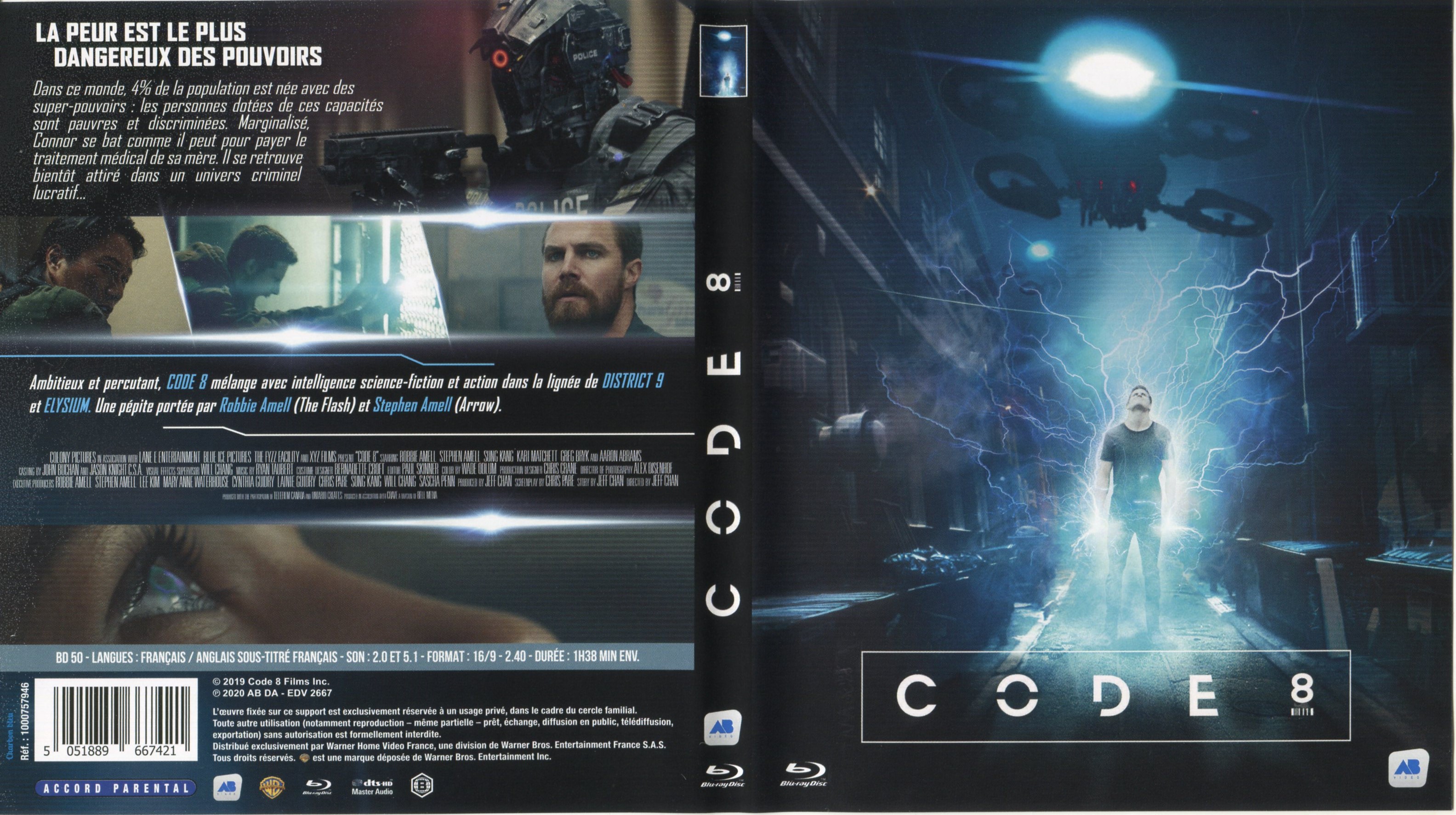 Jaquette DVD Code 8 (BLU-RAY)