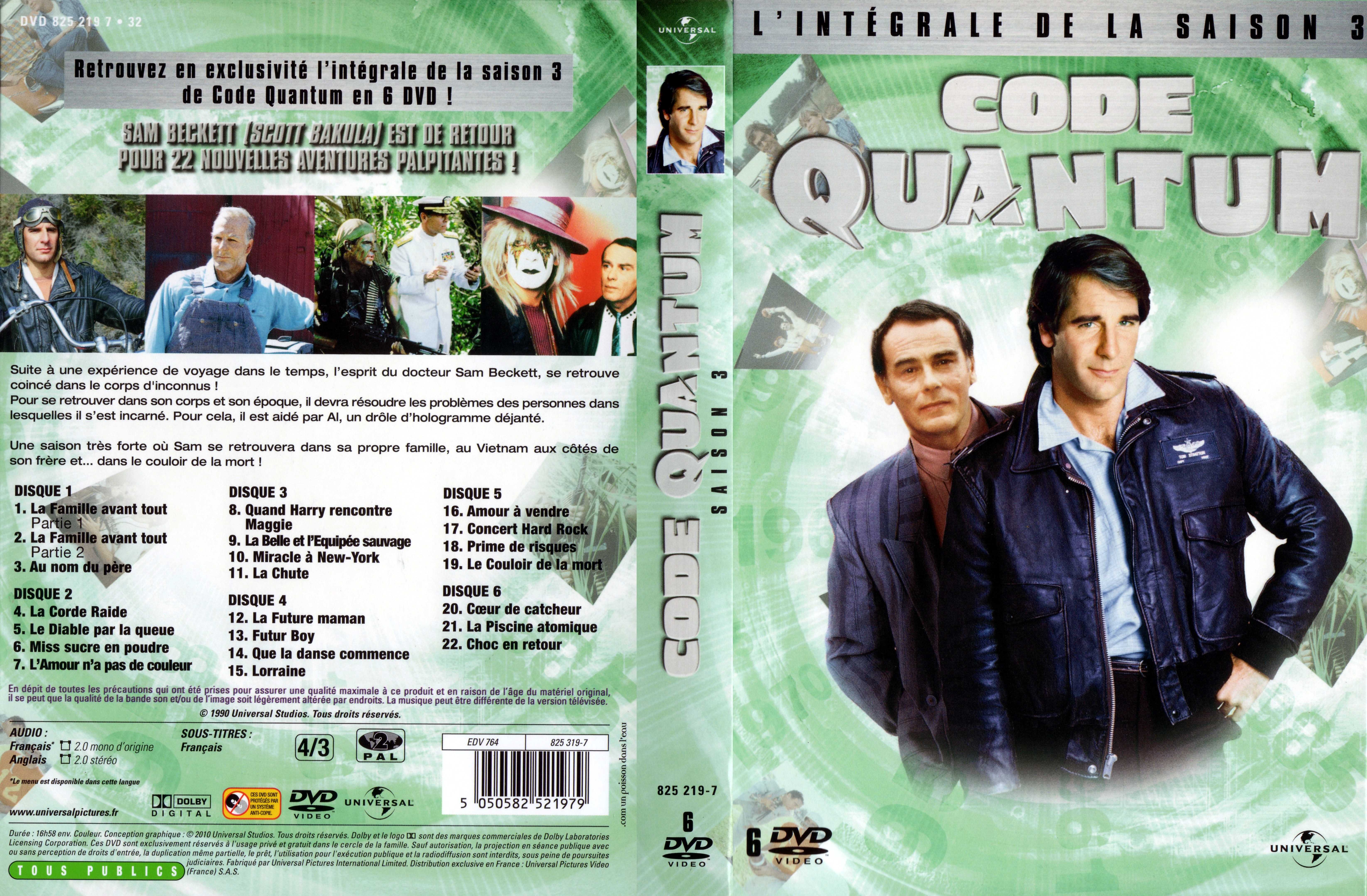 Jaquette DVD Code Quantum Saison 3 COFFRET