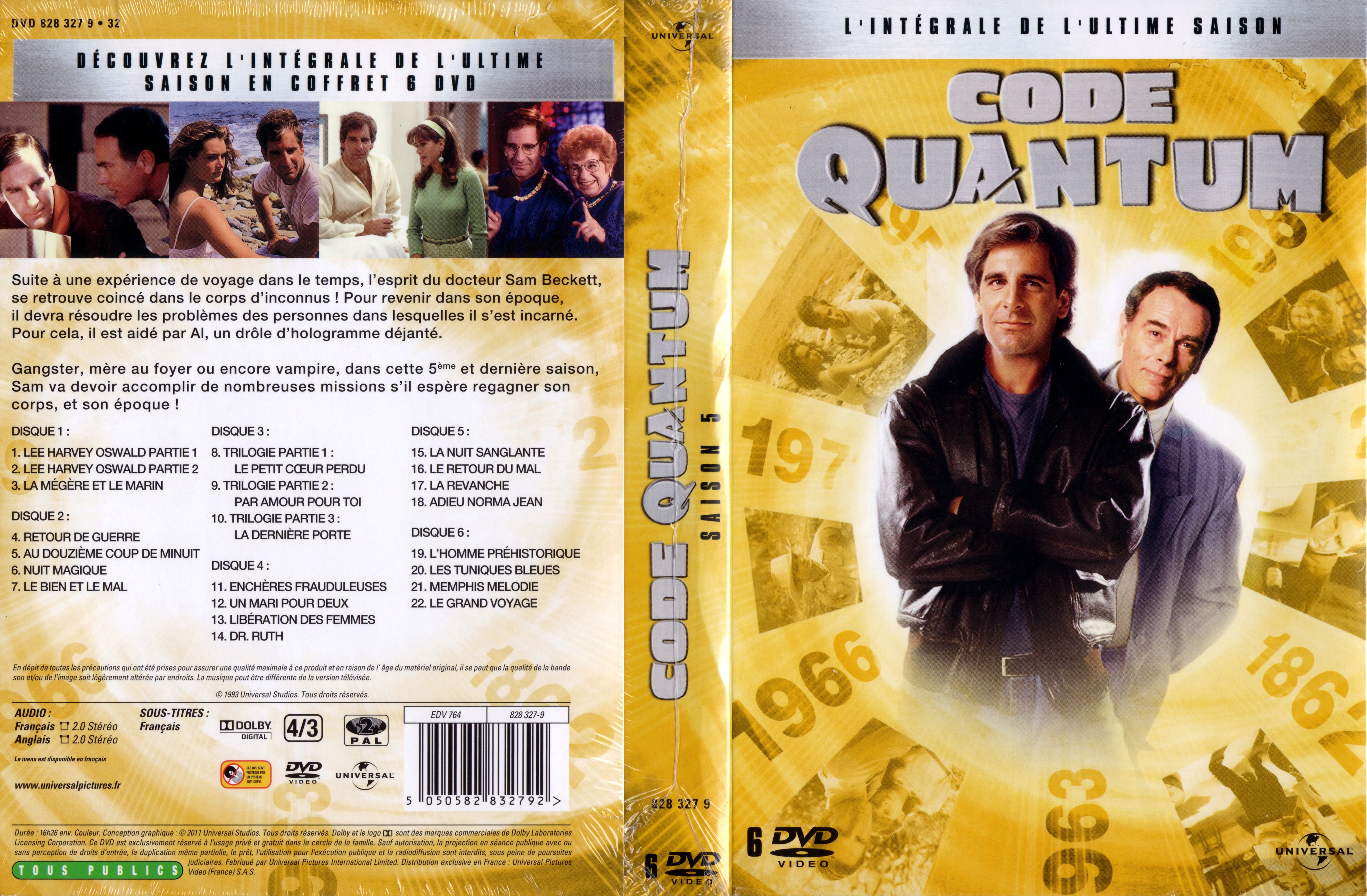 Jaquette DVD Code Quantum Saison 5 COFFRET