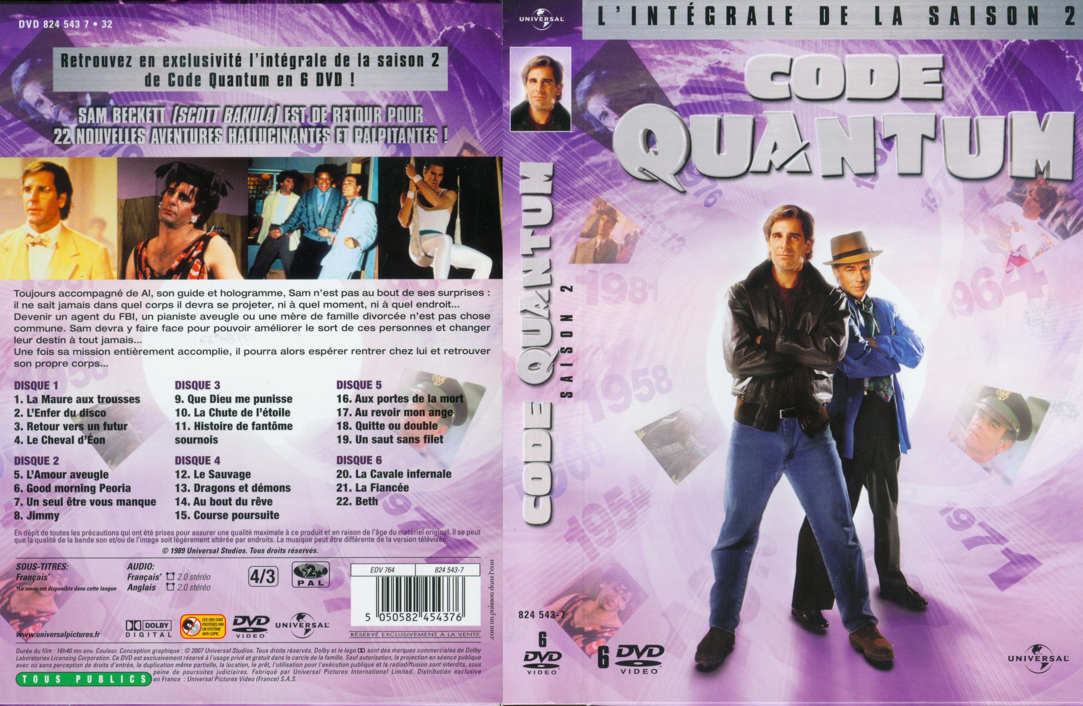 Jaquette DVD Code Quantum saison 2 COFFRET