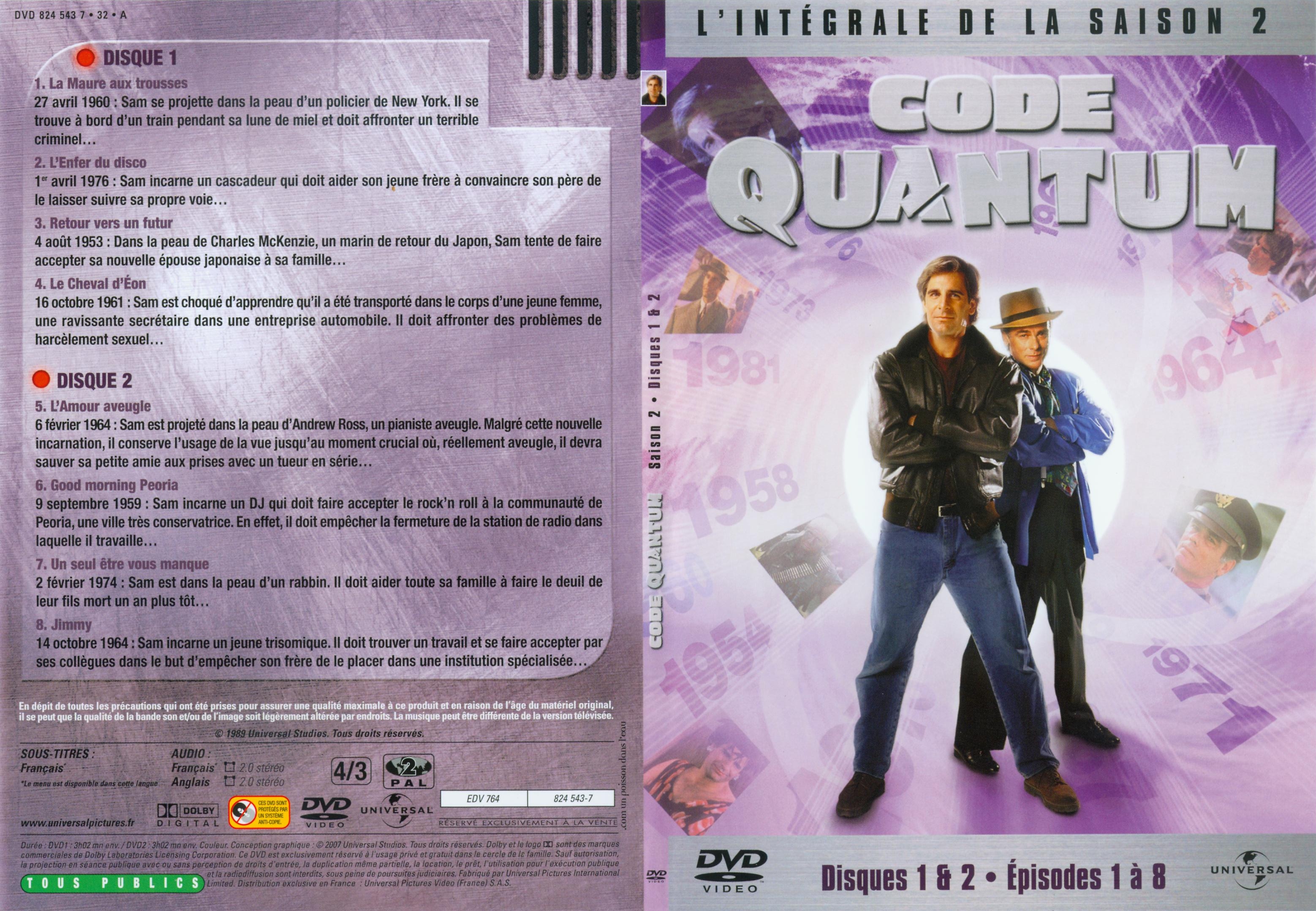 Jaquette DVD Code Quantum saison 2 DVD 1
