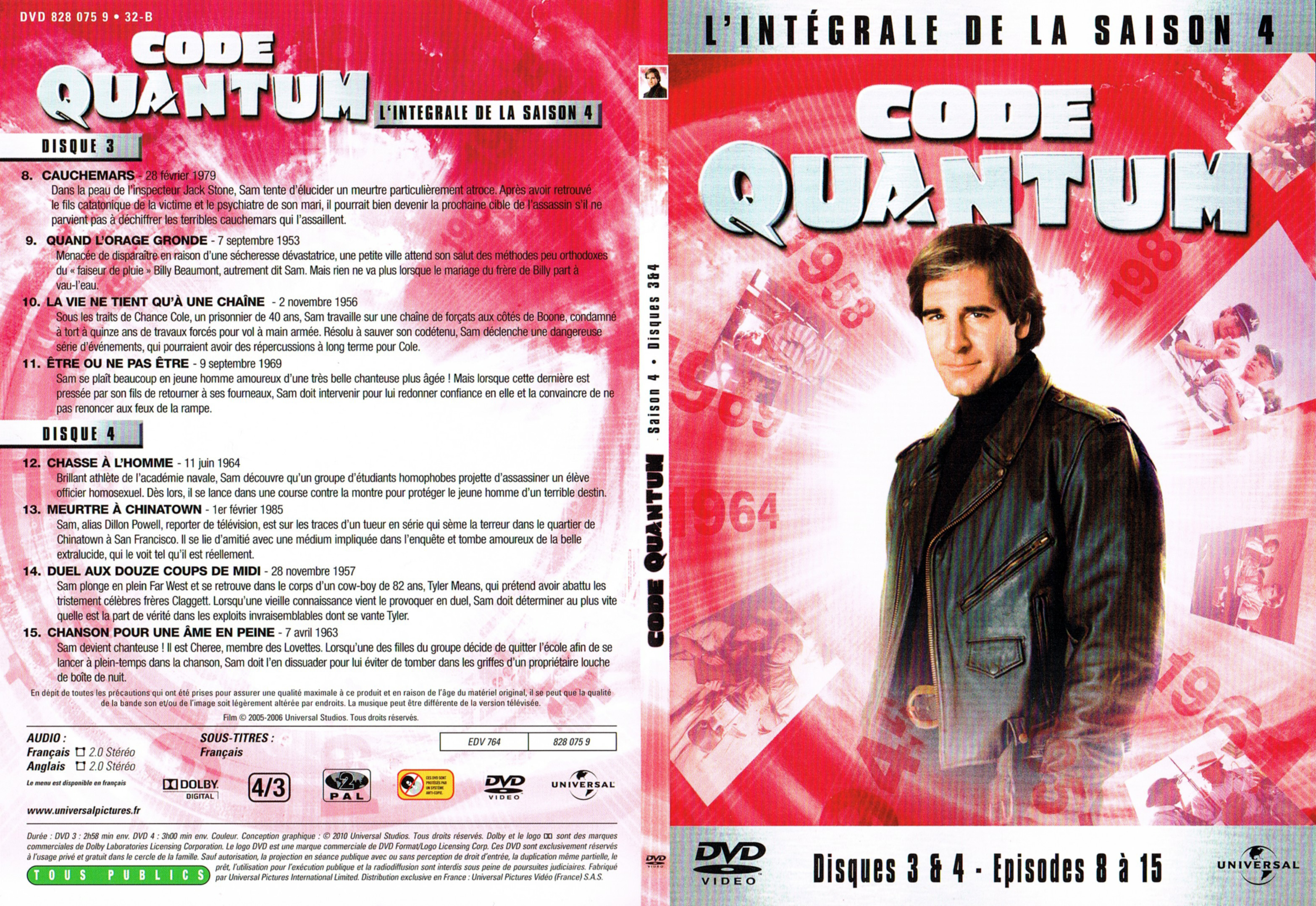 Jaquette DVD Code Quantum saison 4 DVD 2