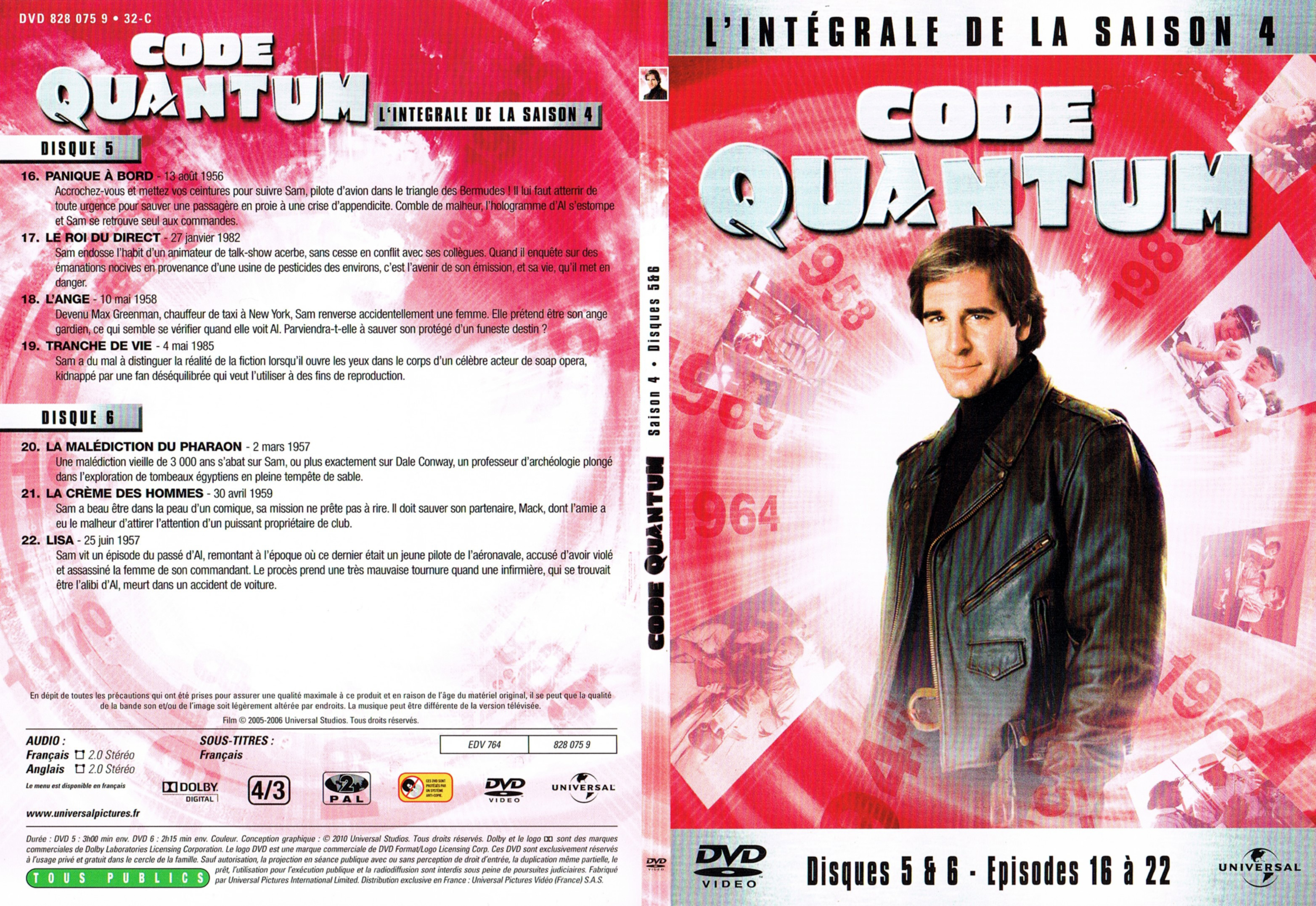 Jaquette DVD Code Quantum saison 4 DVD 3