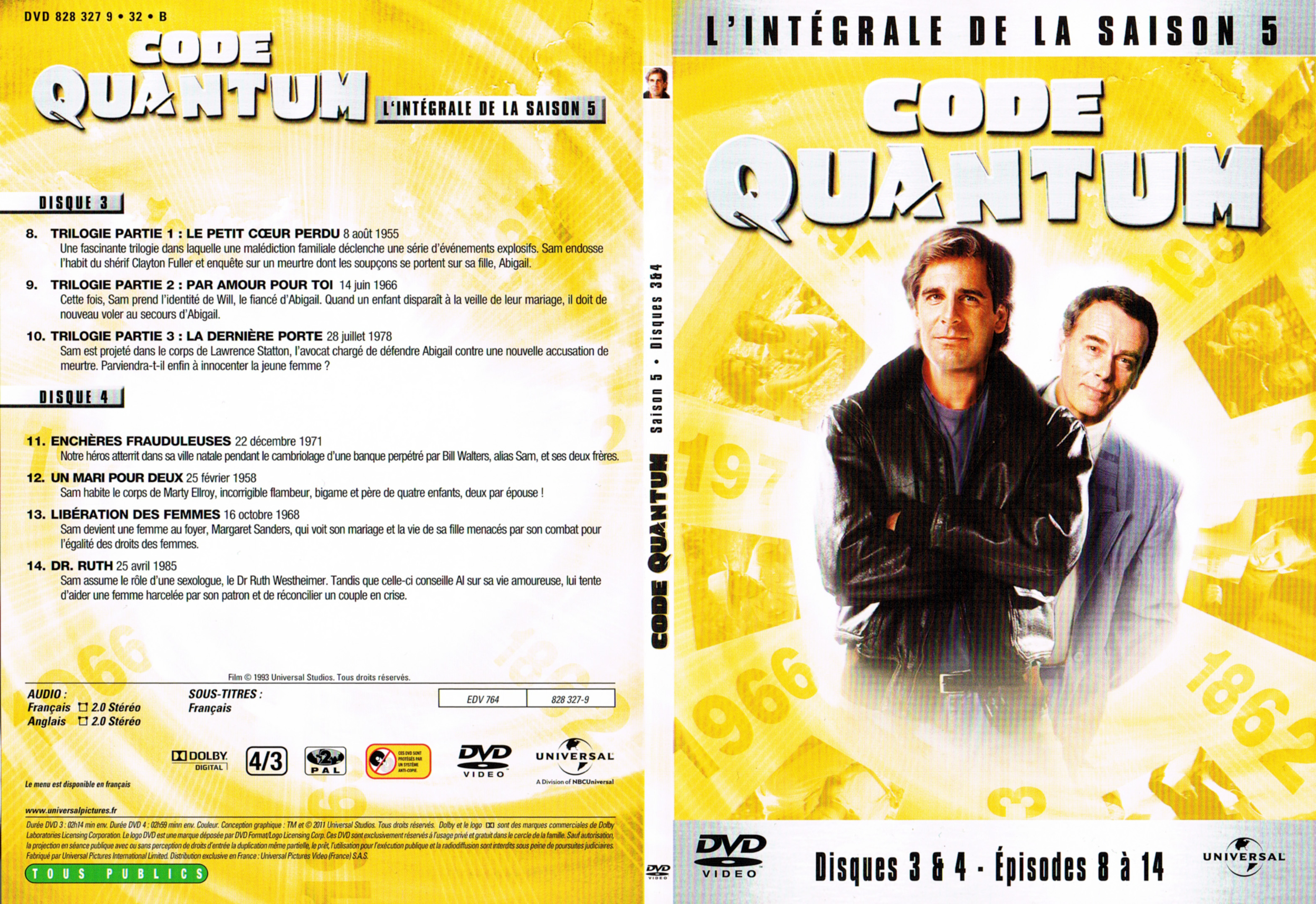 Jaquette DVD Code Quantum saison 5 DVD 2