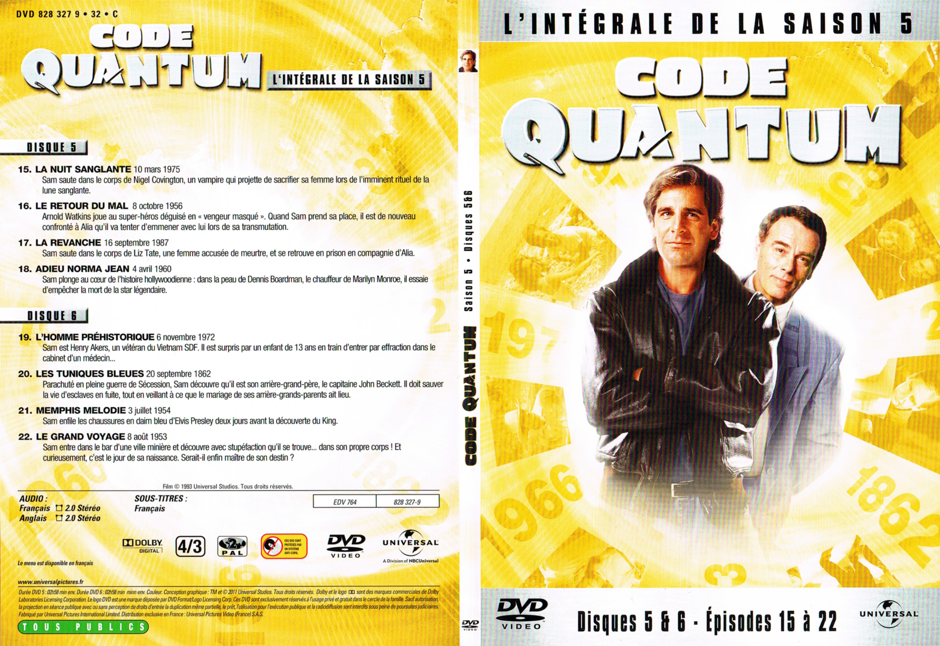 Jaquette DVD Code Quantum saison 5 DVD 3