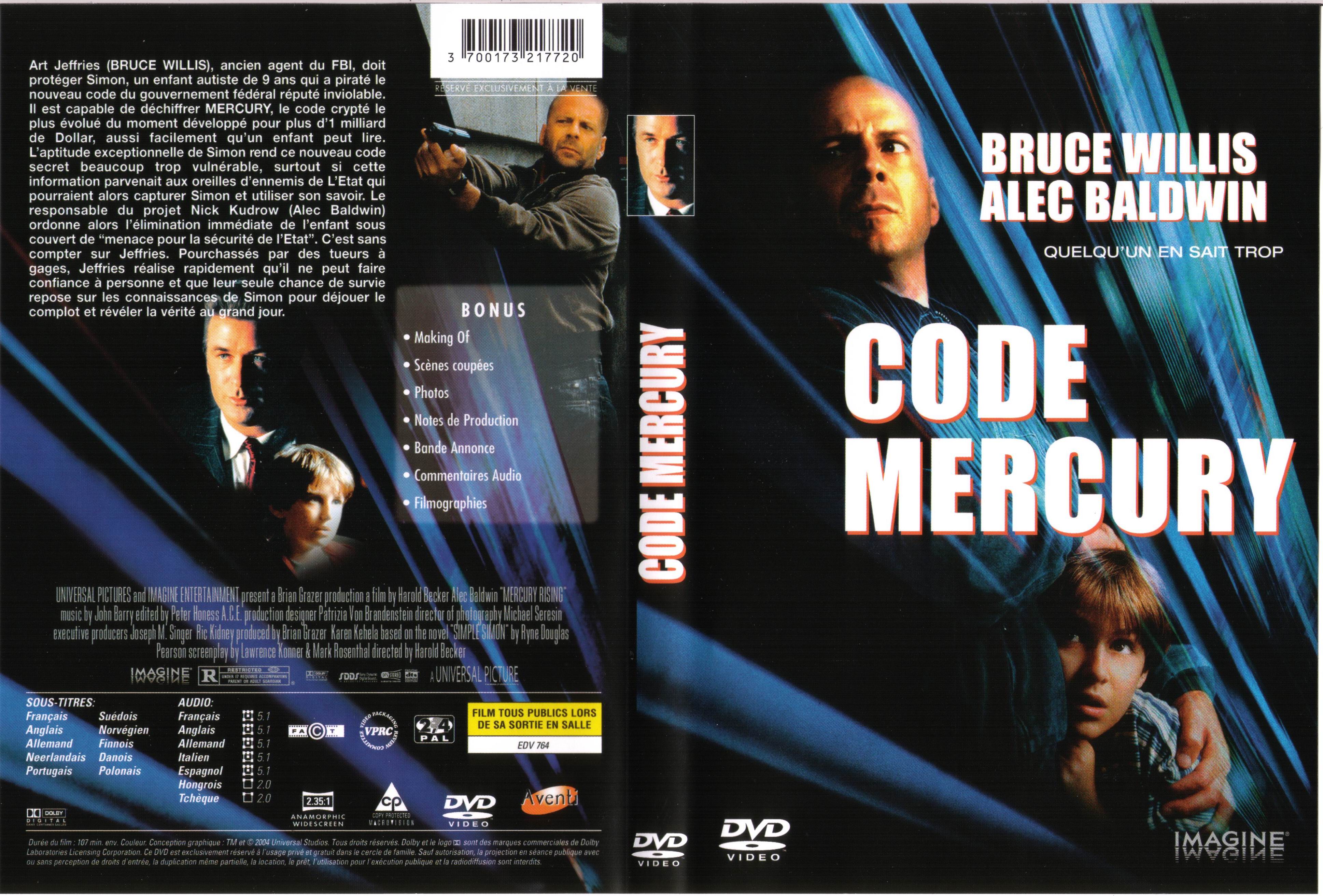 Jaquette DVD Code mercury