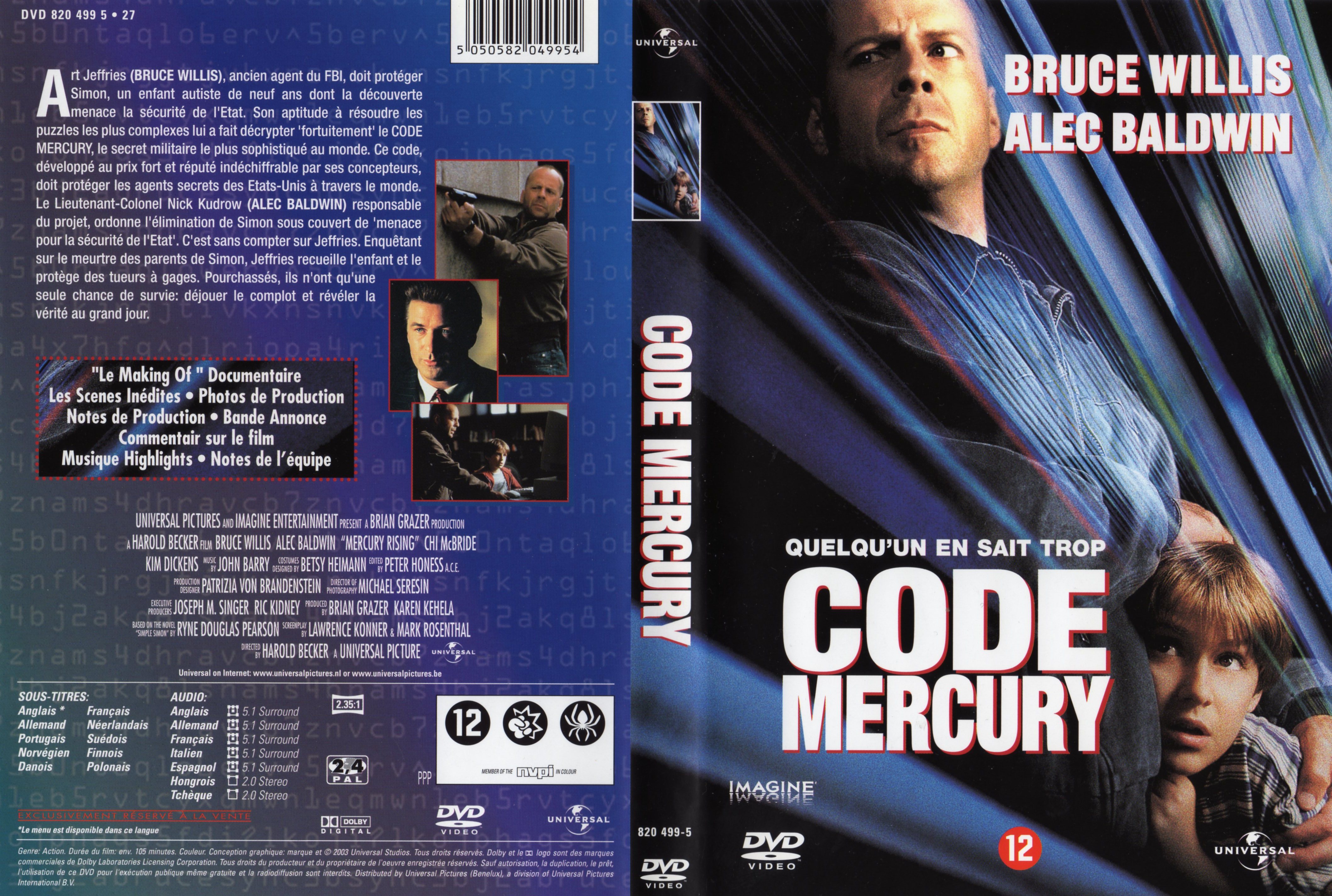 Jaquette DVD Code mercury v4