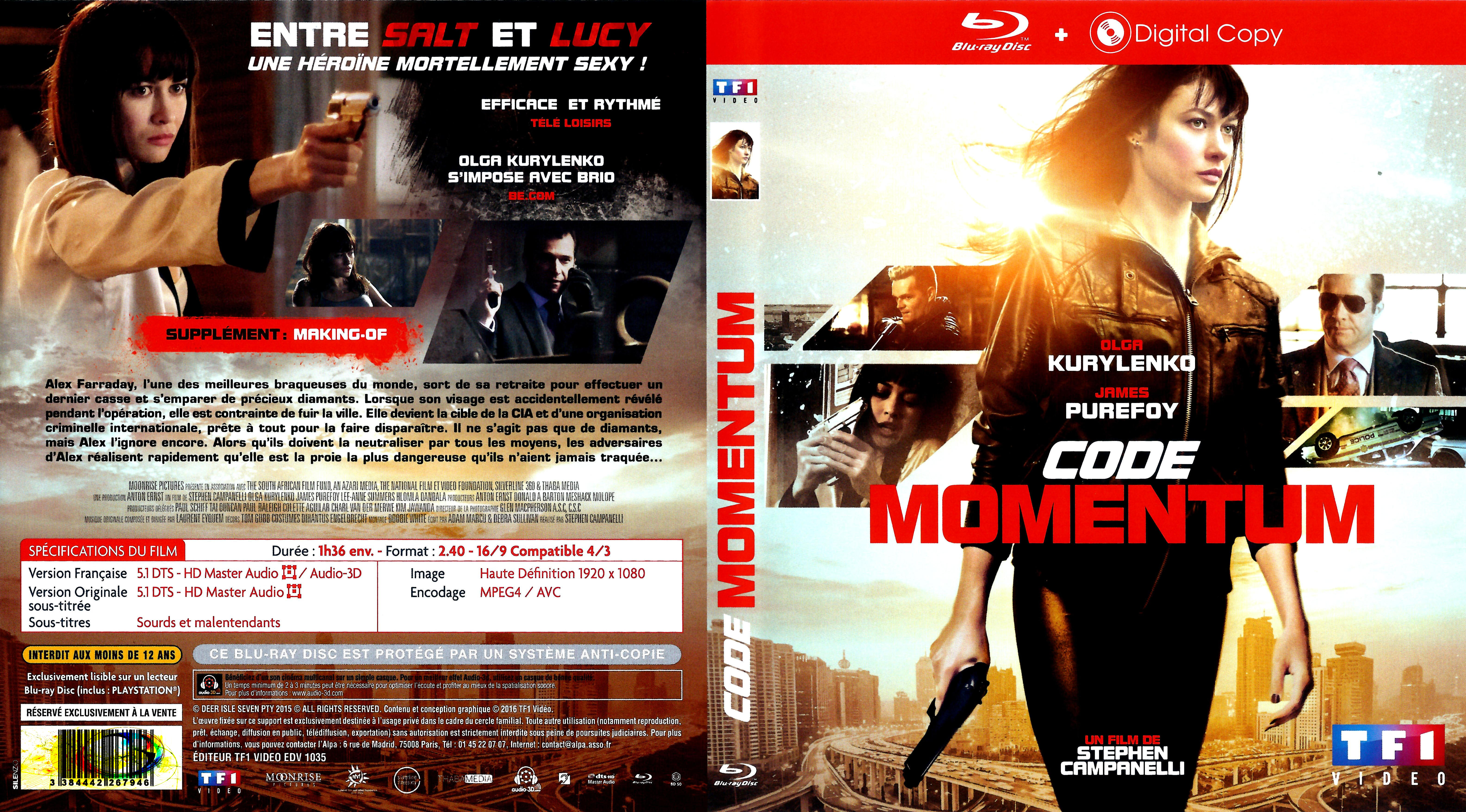 Jaquette DVD Code momentum (BLU-RAY)