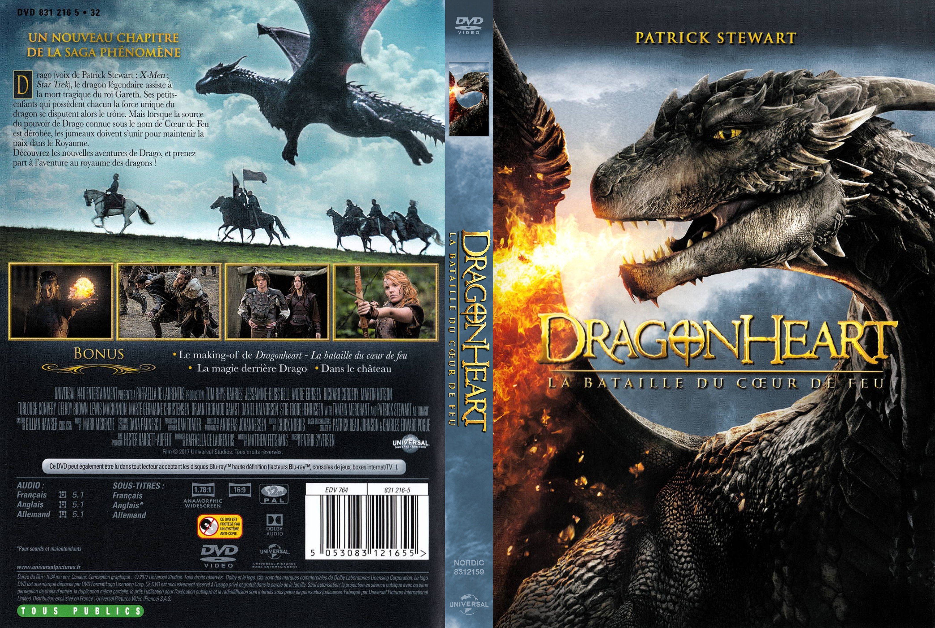 Jaquette DVD Coeur de Dragon 4 - Dragon Heart 4 custom