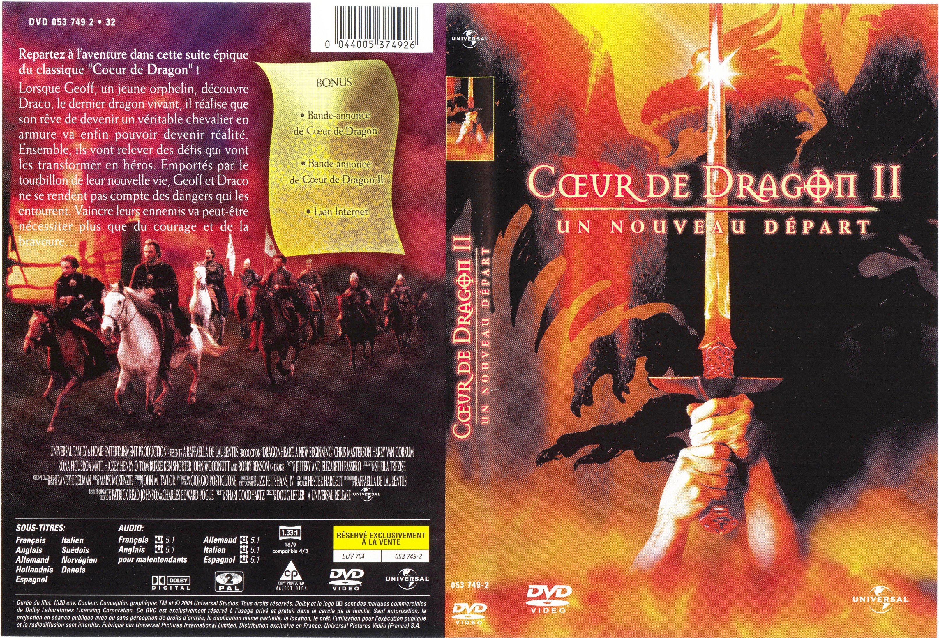 Jaquette DVD Coeur de dragon 2