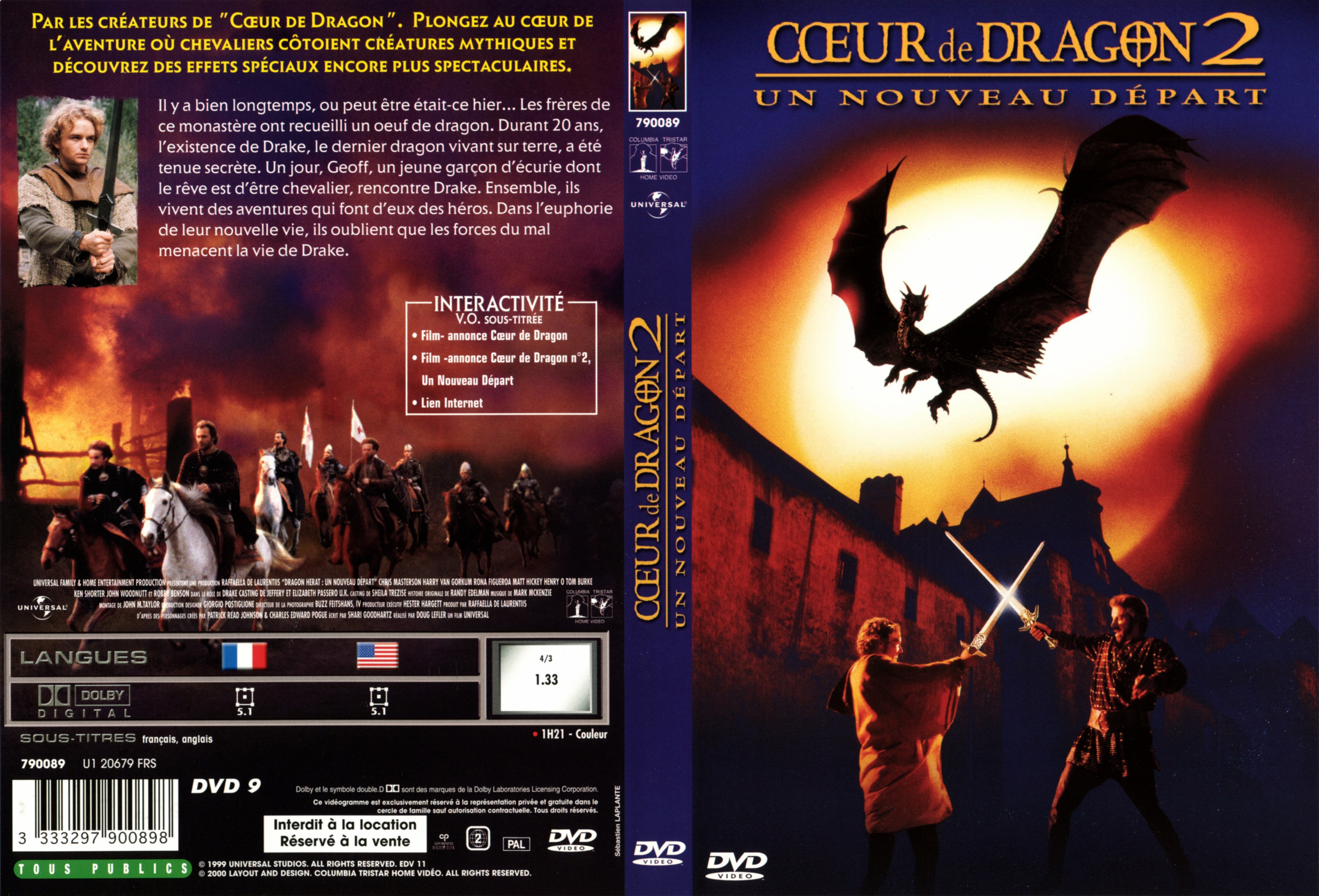 Jaquette DVD Coeur de dragon 2 v2